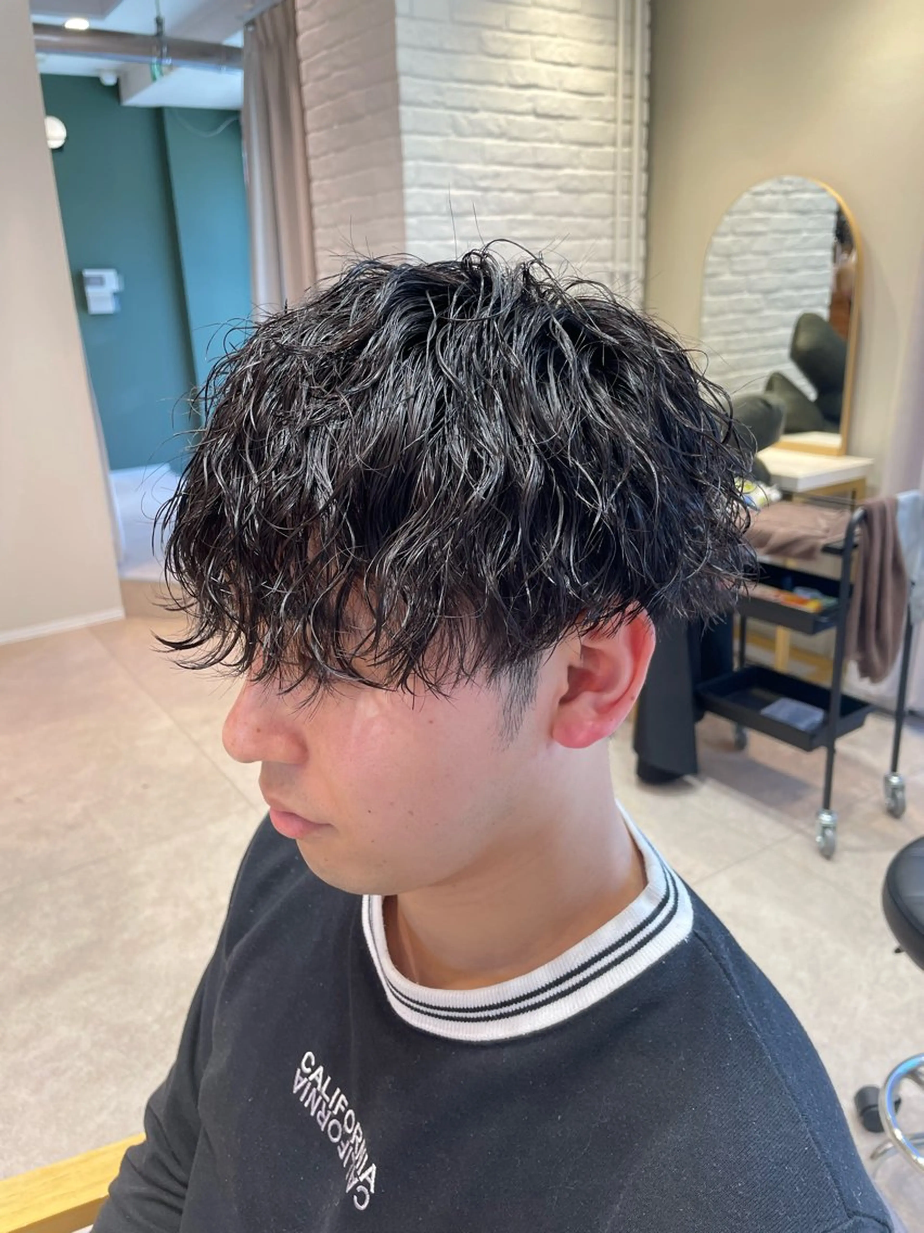 ショート パーマ メンズ カット パーマ 髪質改善 BlancHairのヘアスタイル