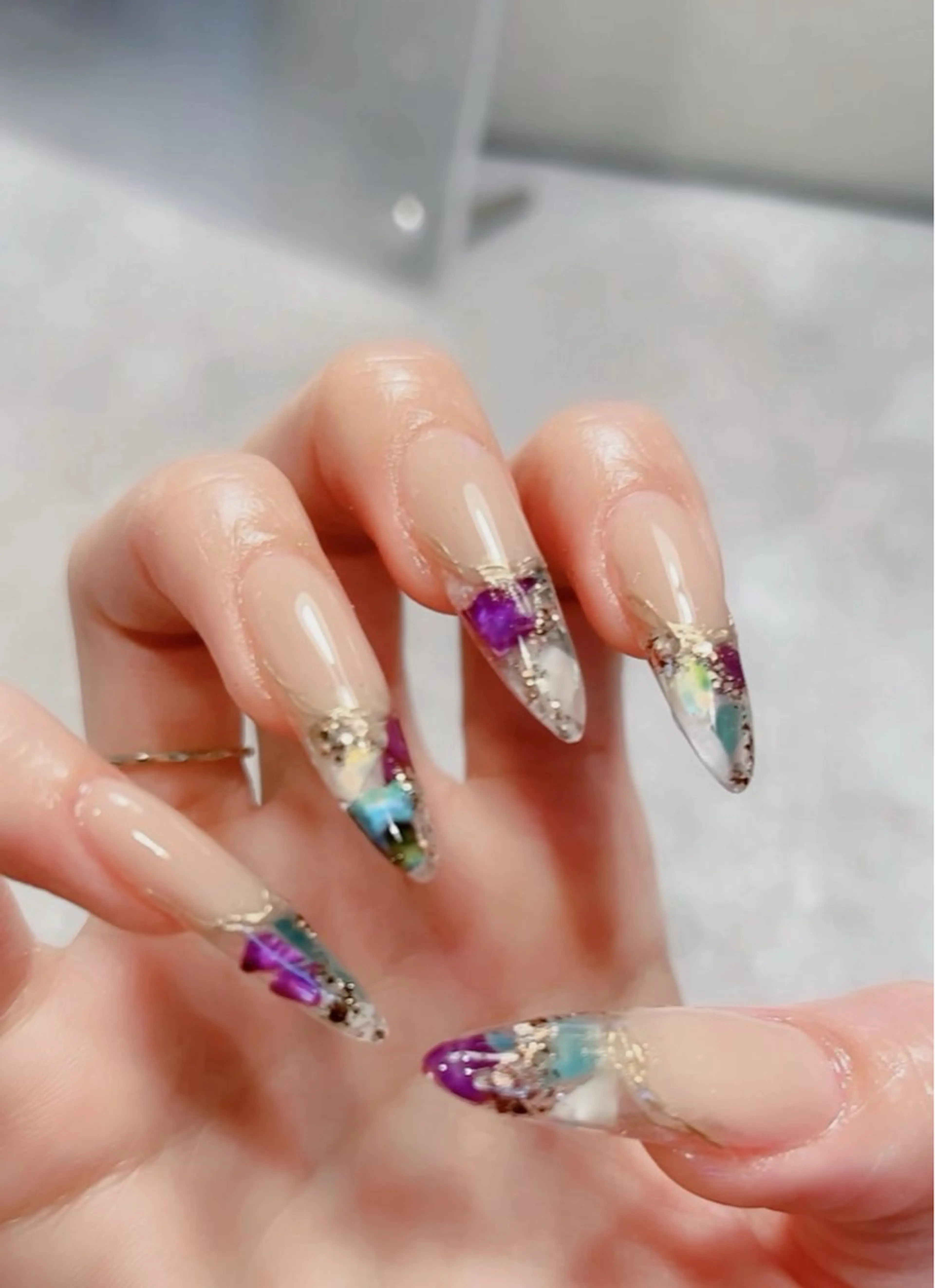 ネイル アートネイル クリアネイル ジェルネイル スカルプネイル nail salon nommi yukaのネイルデザイン