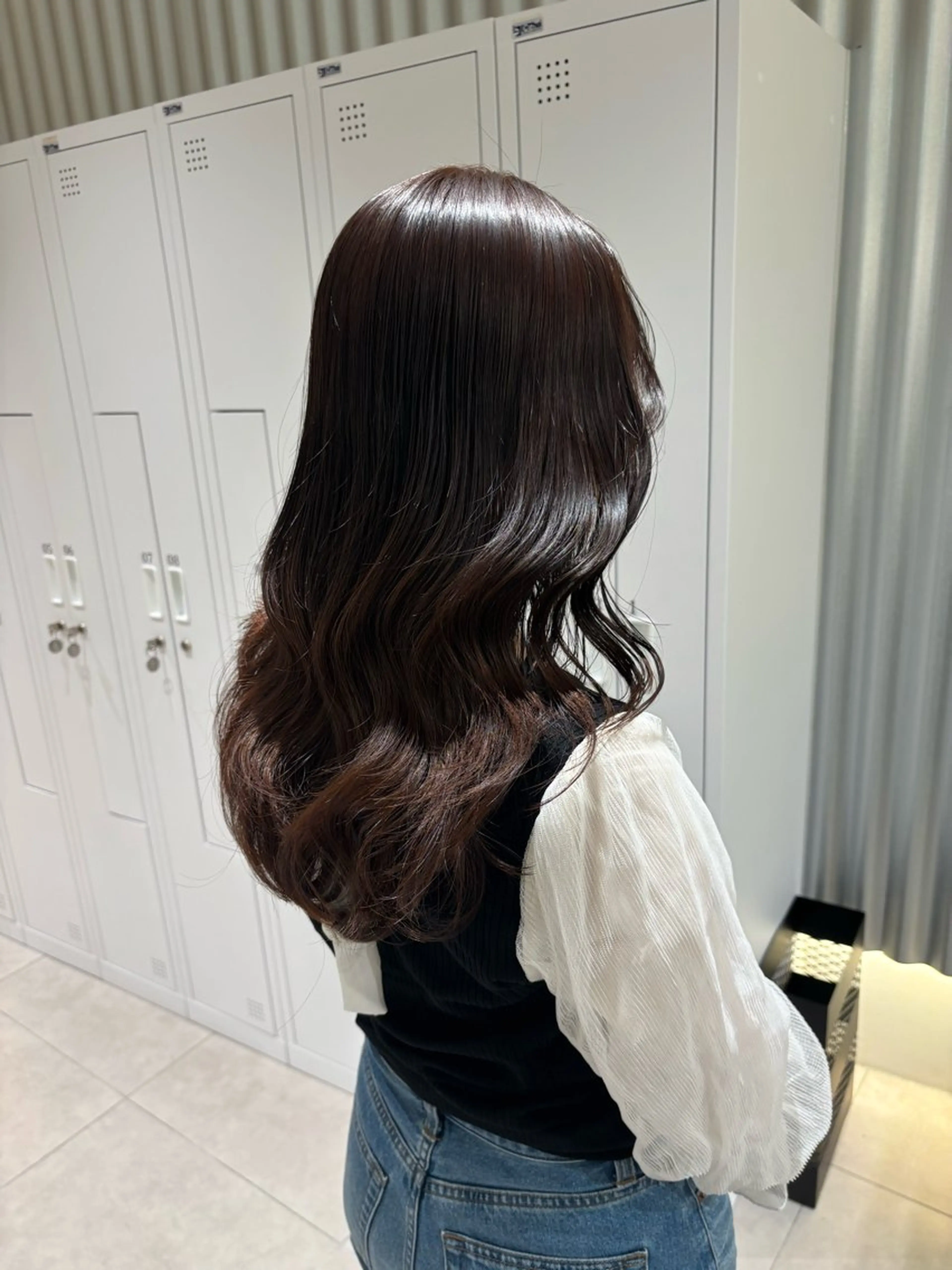 ミディアム カラー パーマ ヘアアレンジ ブラウンカラー くびれヘア カット ヘアカラー トリートメント ヘッドスパ ヘアセット 押切 響　のヘアスタイル