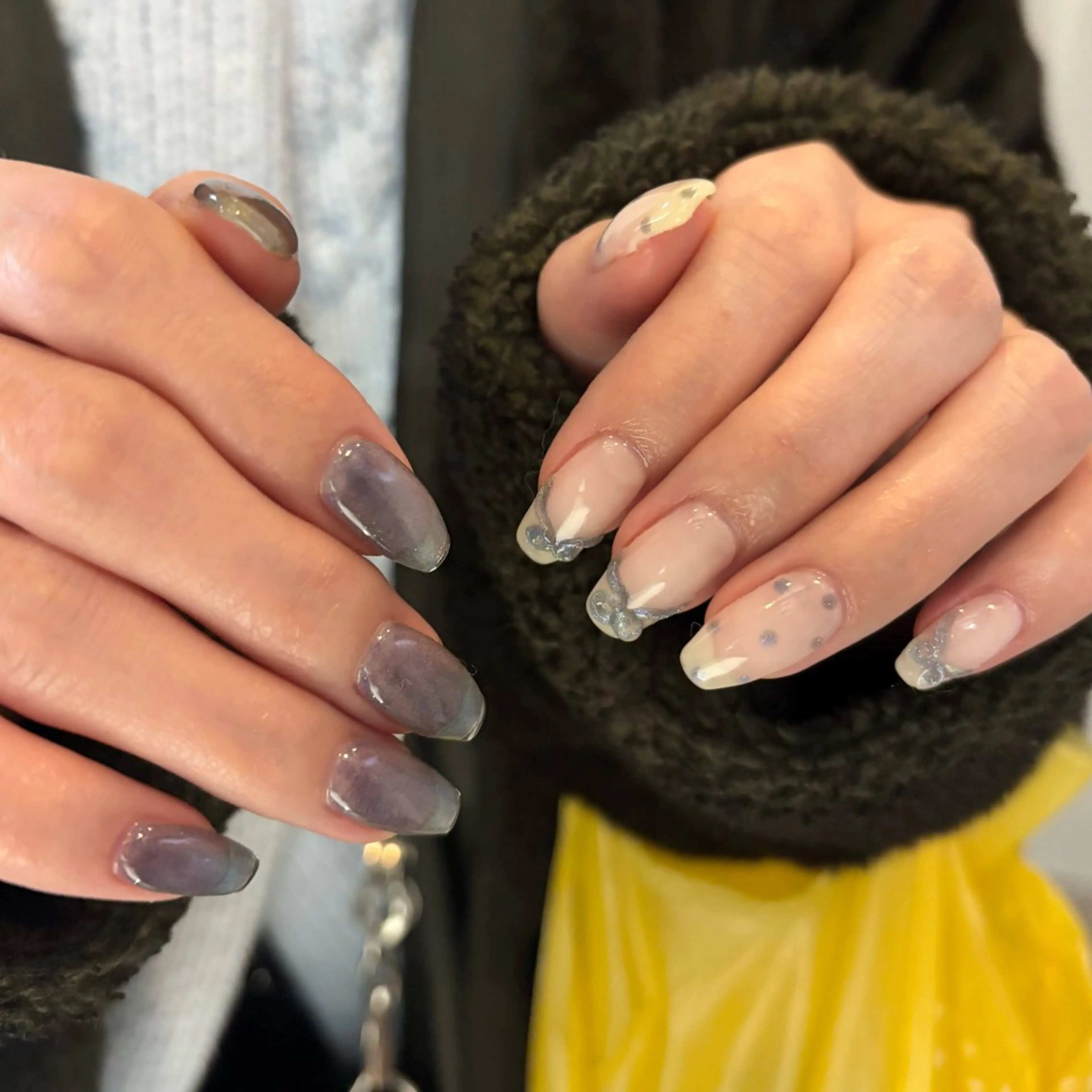 ネイル フレンチネイル リボン ハンドネイル N° nail_ fuyukaのネイルデザイン