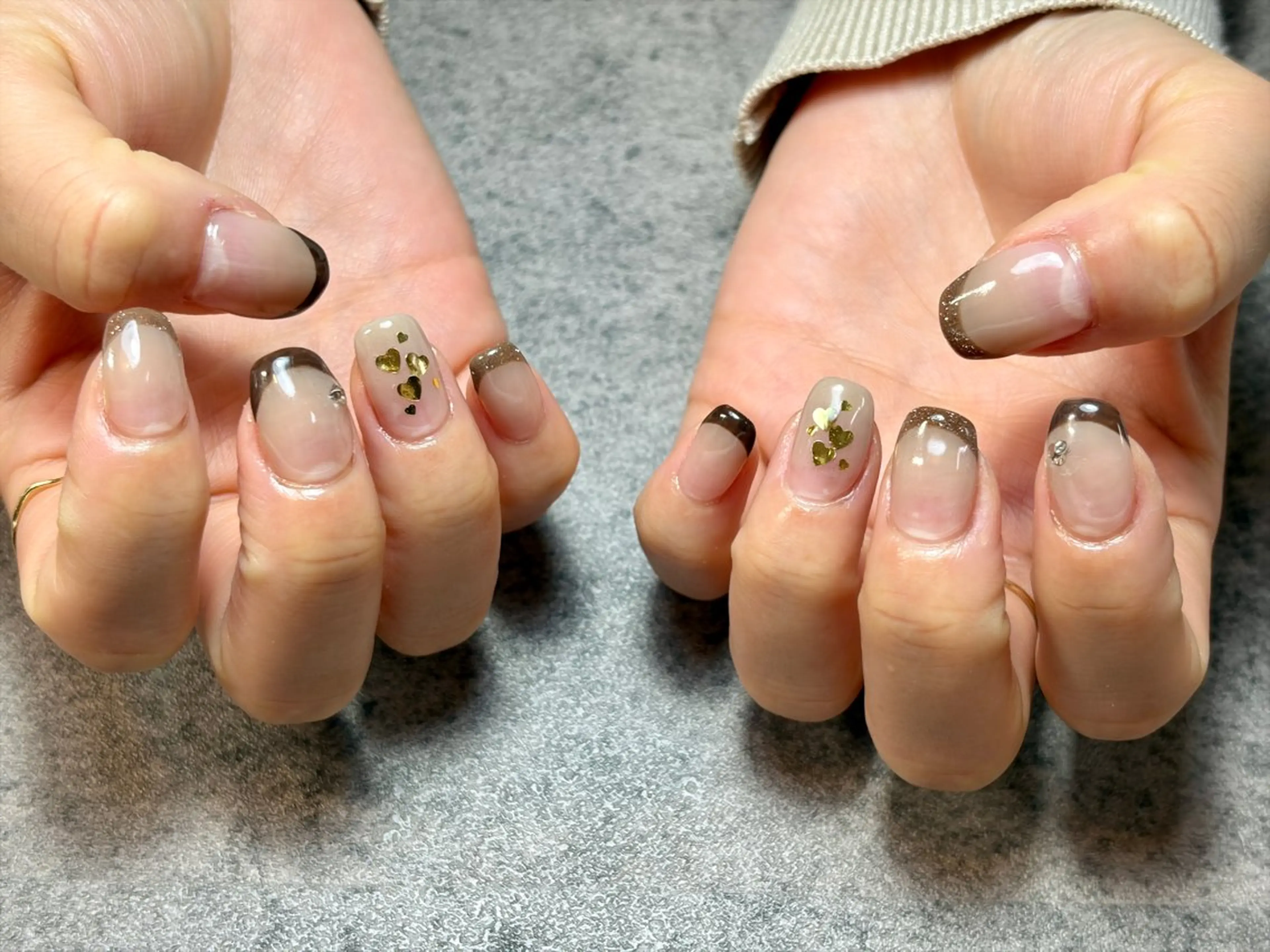 ネイル バレンタイン ハンドネイル GéRanium Harukaのネイルデザイン