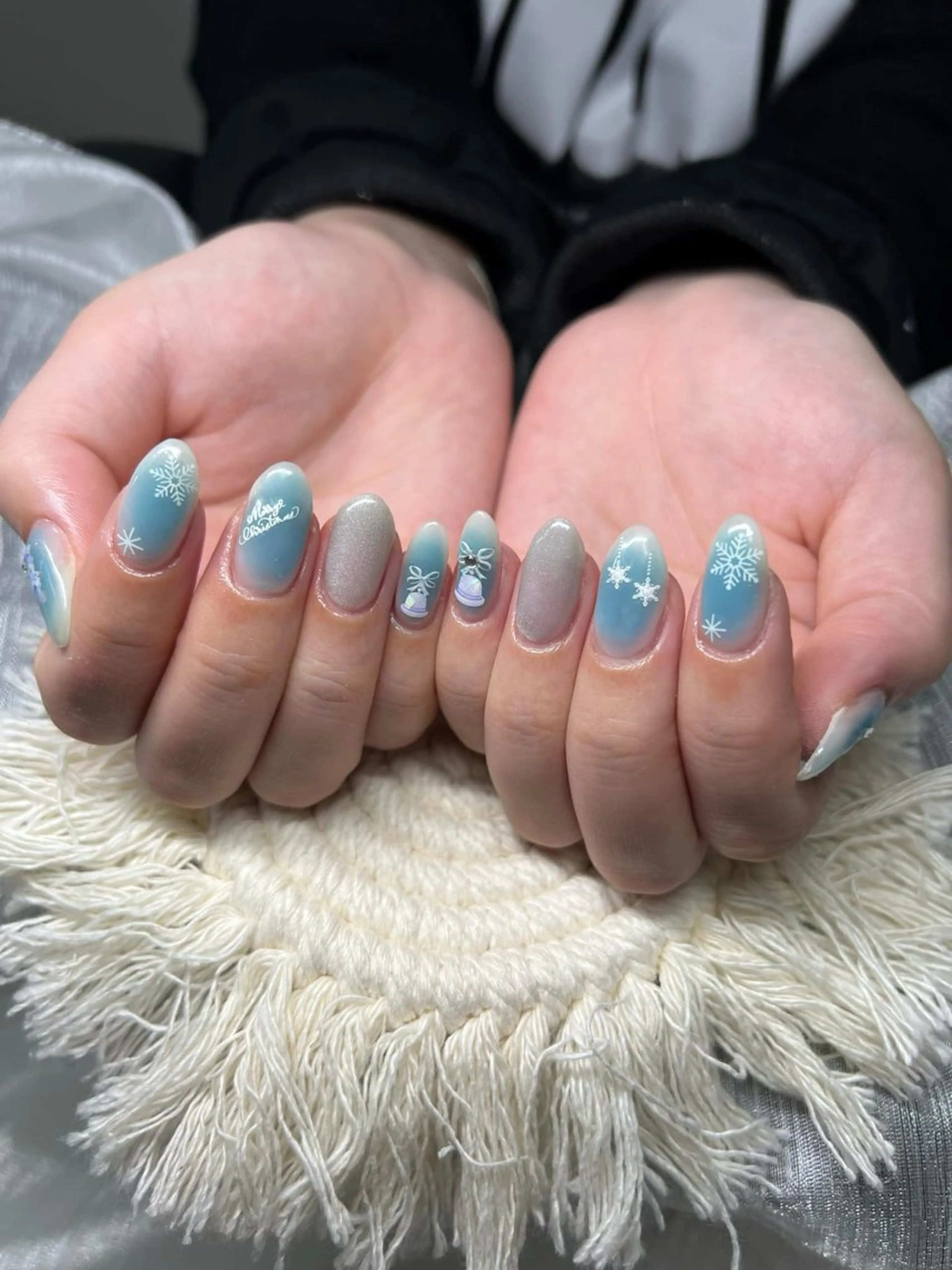 ネイル 長さ出し グラデーション キラキラネイル マグネットネイル ミラーネイル Lee Nails チップ長さだし専門店のネイルデザイン