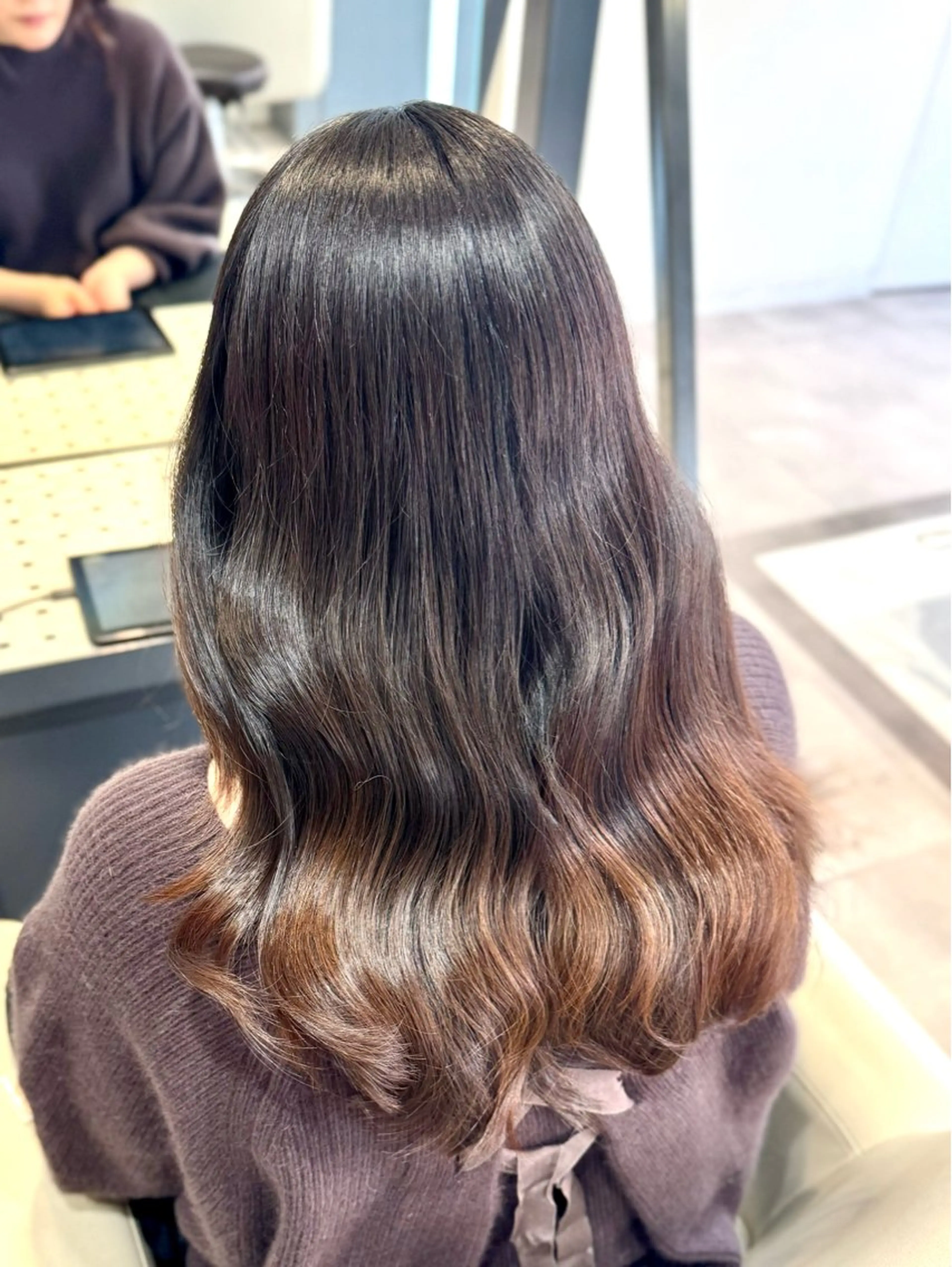 セミロング 巻ける美髪矯正/ 韓国ヘア/yutaのヘアスタイル