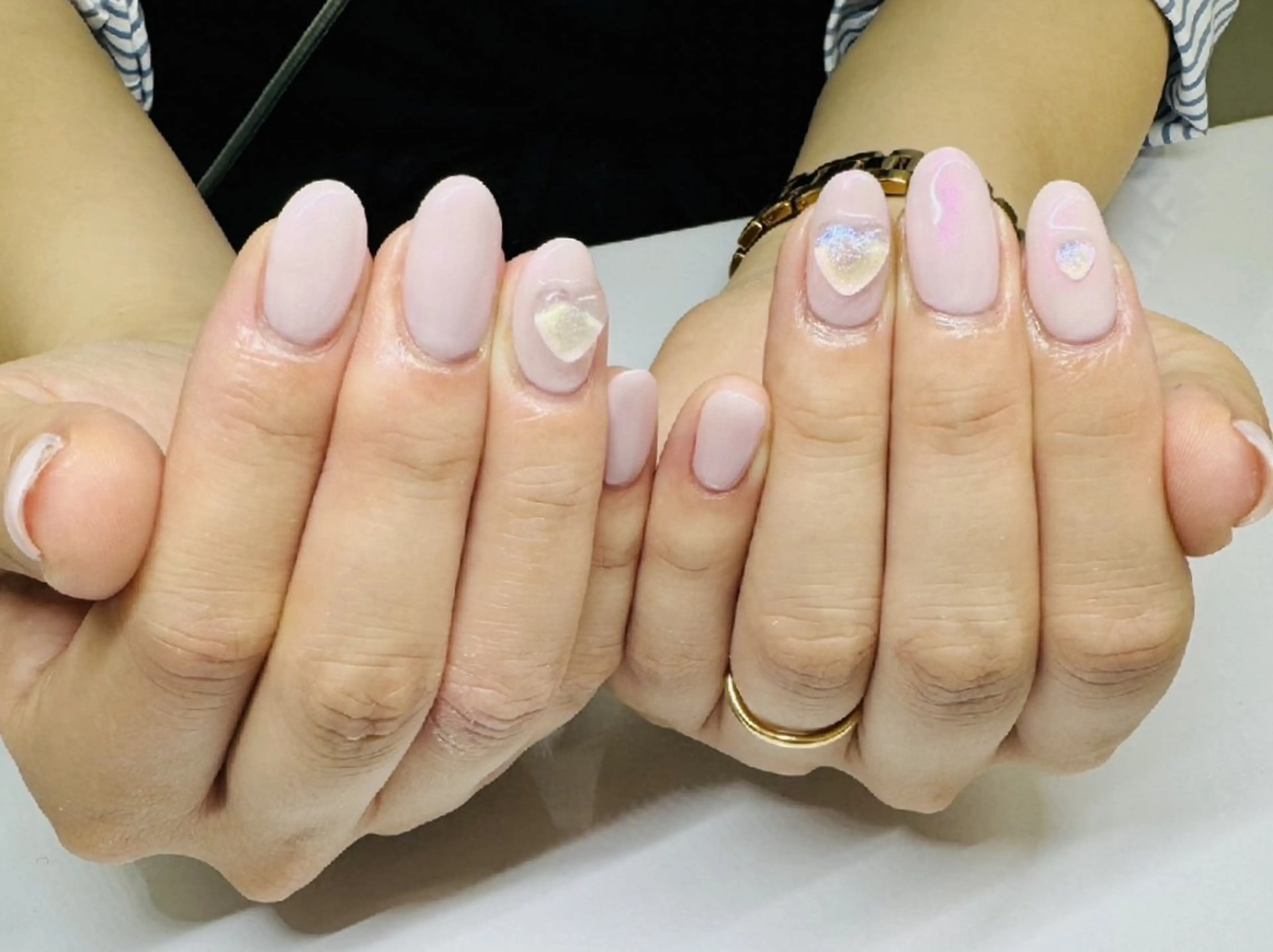 ネイル ハート ワンカラーネイル Mxx[ミクス] Horigomeのネイルデザイン