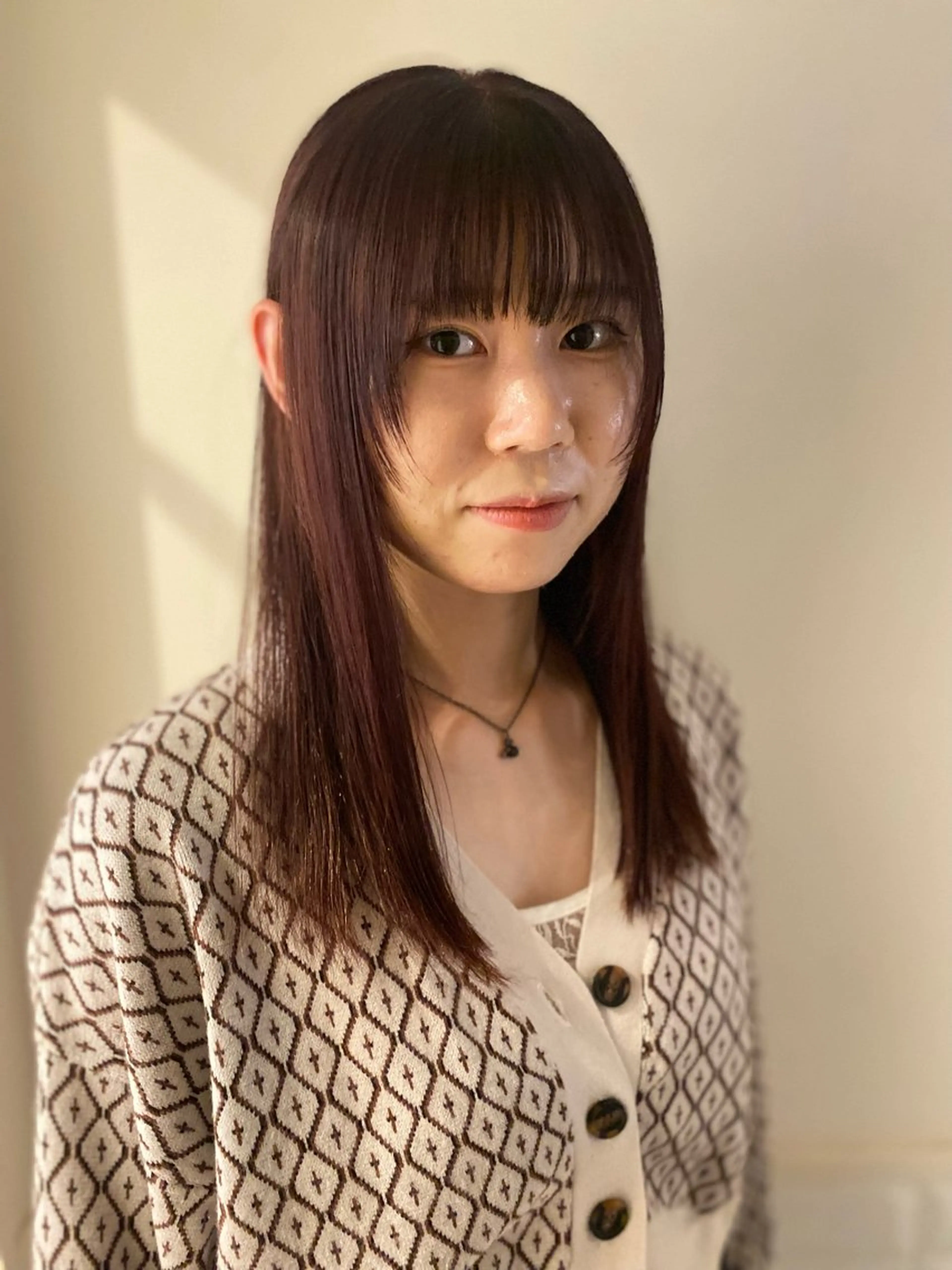 セミロング レッドブラウン flamingo🦩 マナのヘアスタイル