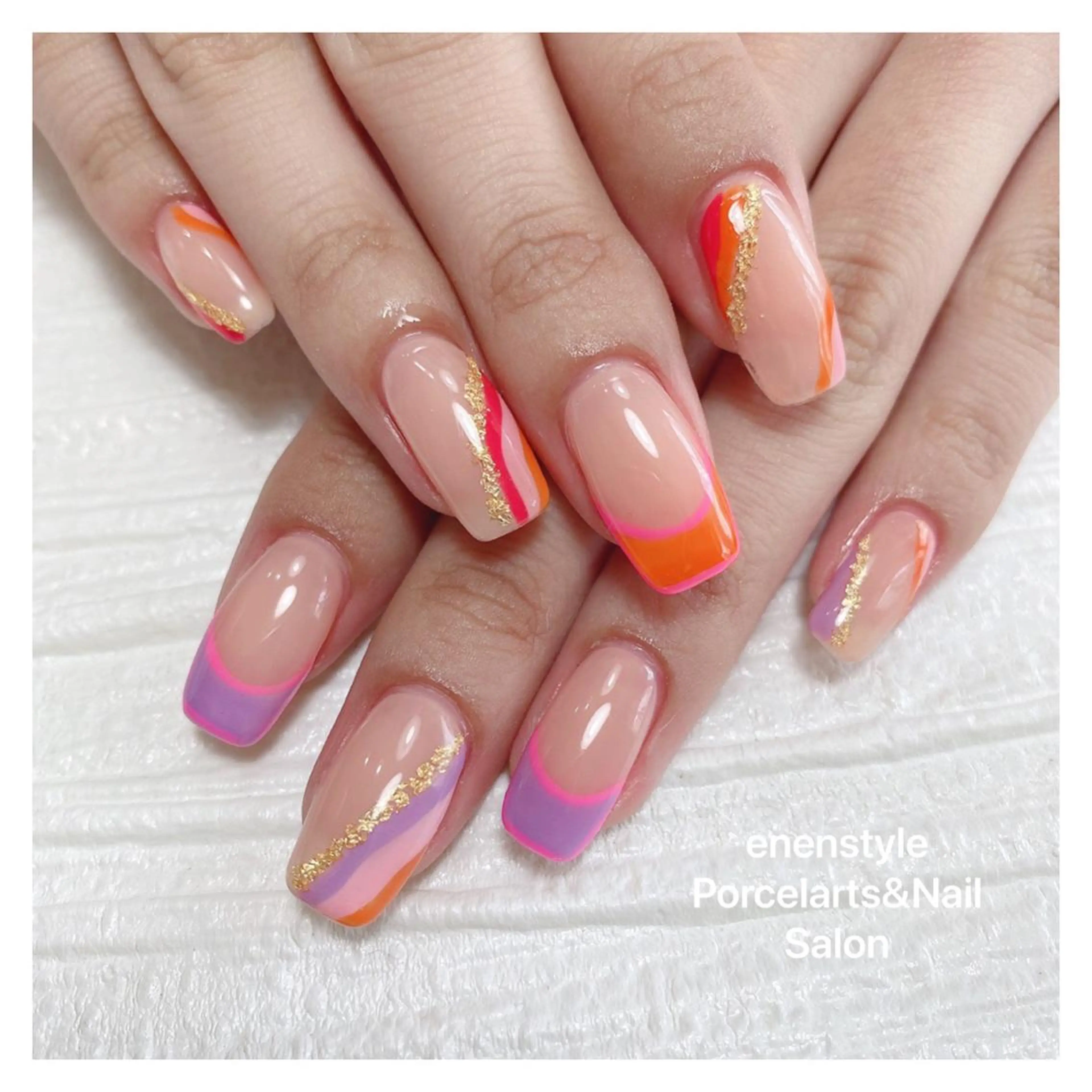 ミディアム ネイル ハンドネイル 👑enen style👑のネイルデザイン