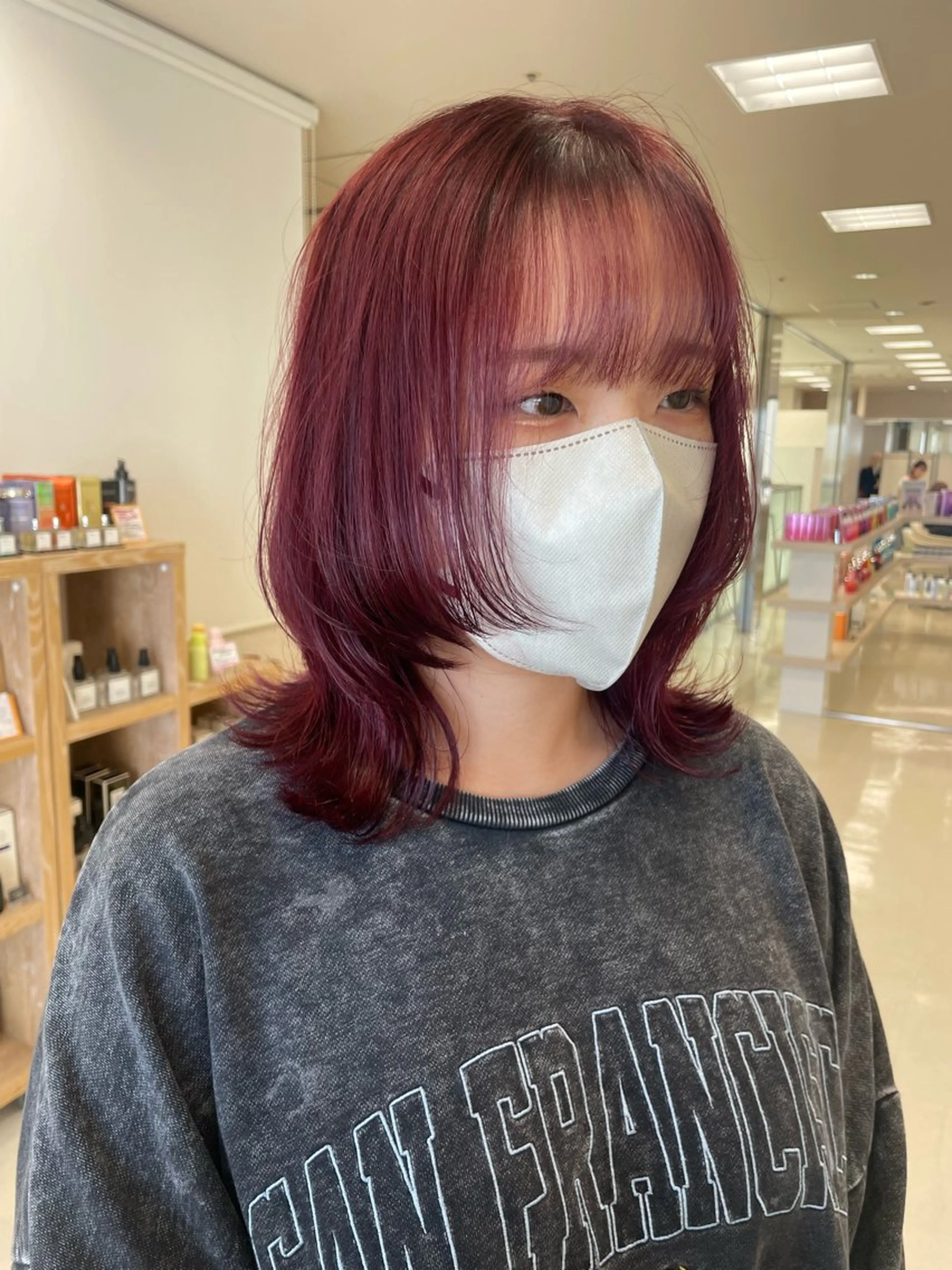 セミロング カラー パーマ 🍒KIKUCHI KANAE🍒のヘアスタイル