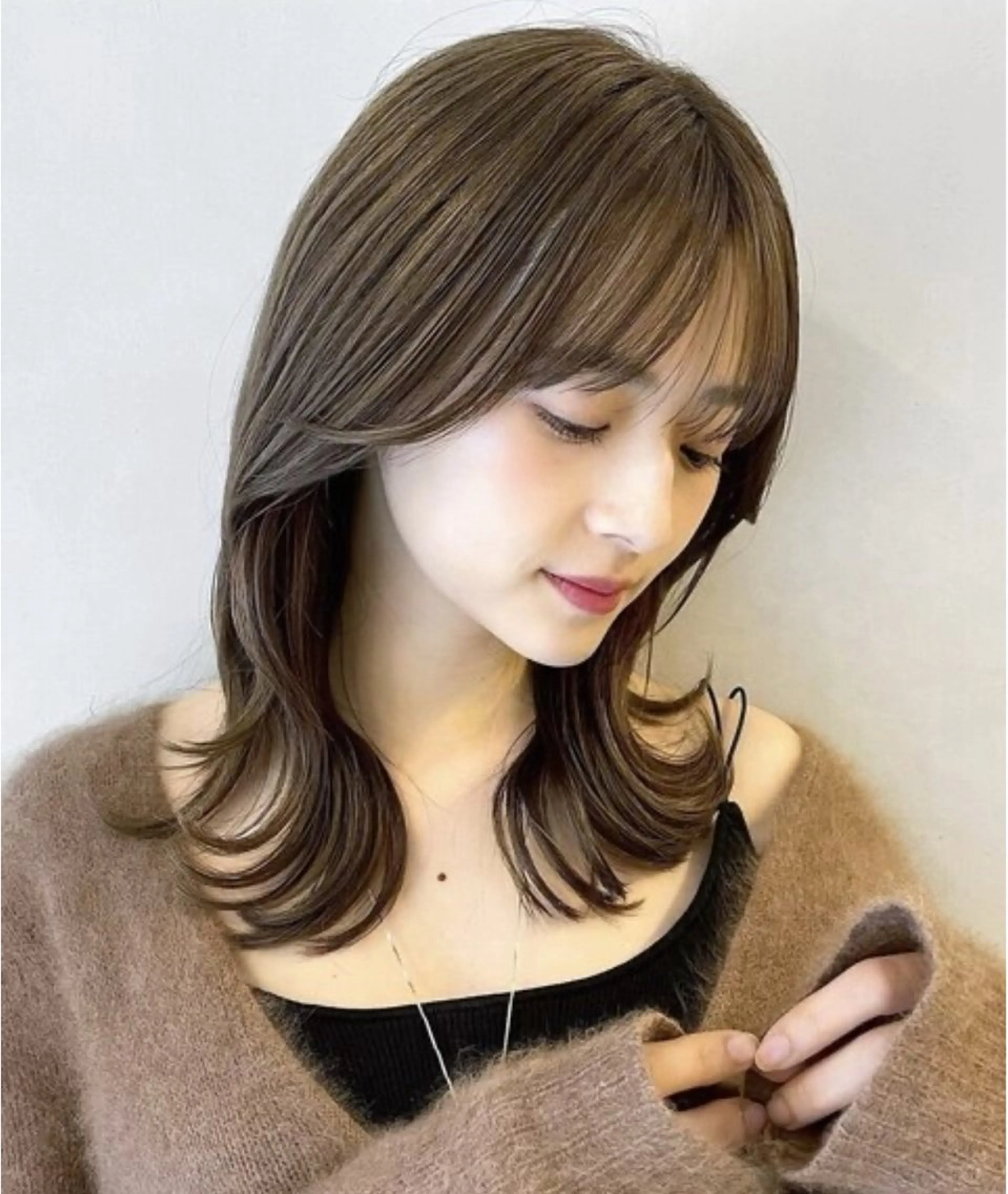 ミディアム くびれヘア 似合わせカット‪// 鶴我万唯華のヘアスタイル