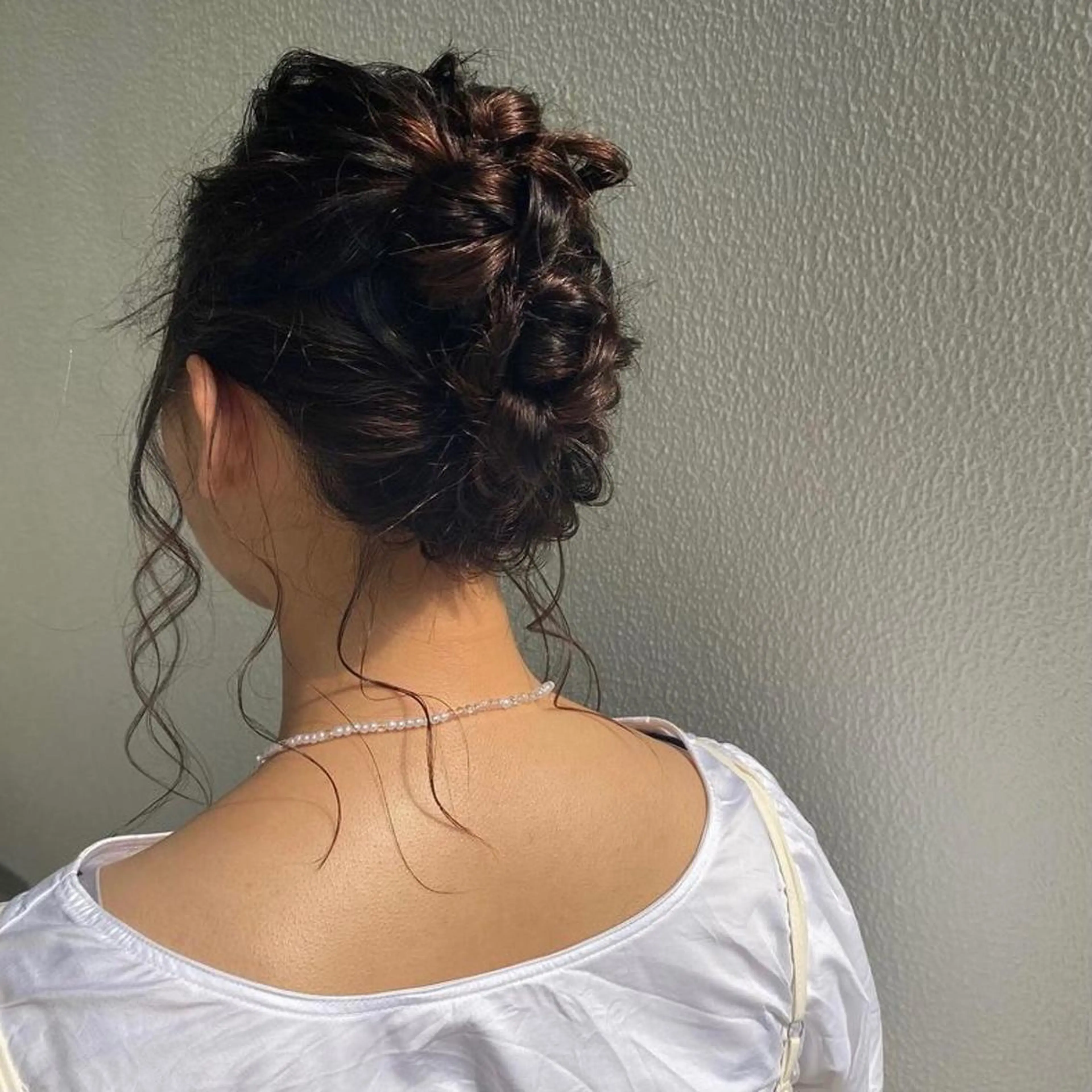 ミディアム パーマ ヘアアレンジ クレアラルーチェ 天神西通りのマツエク・マツパデザイン