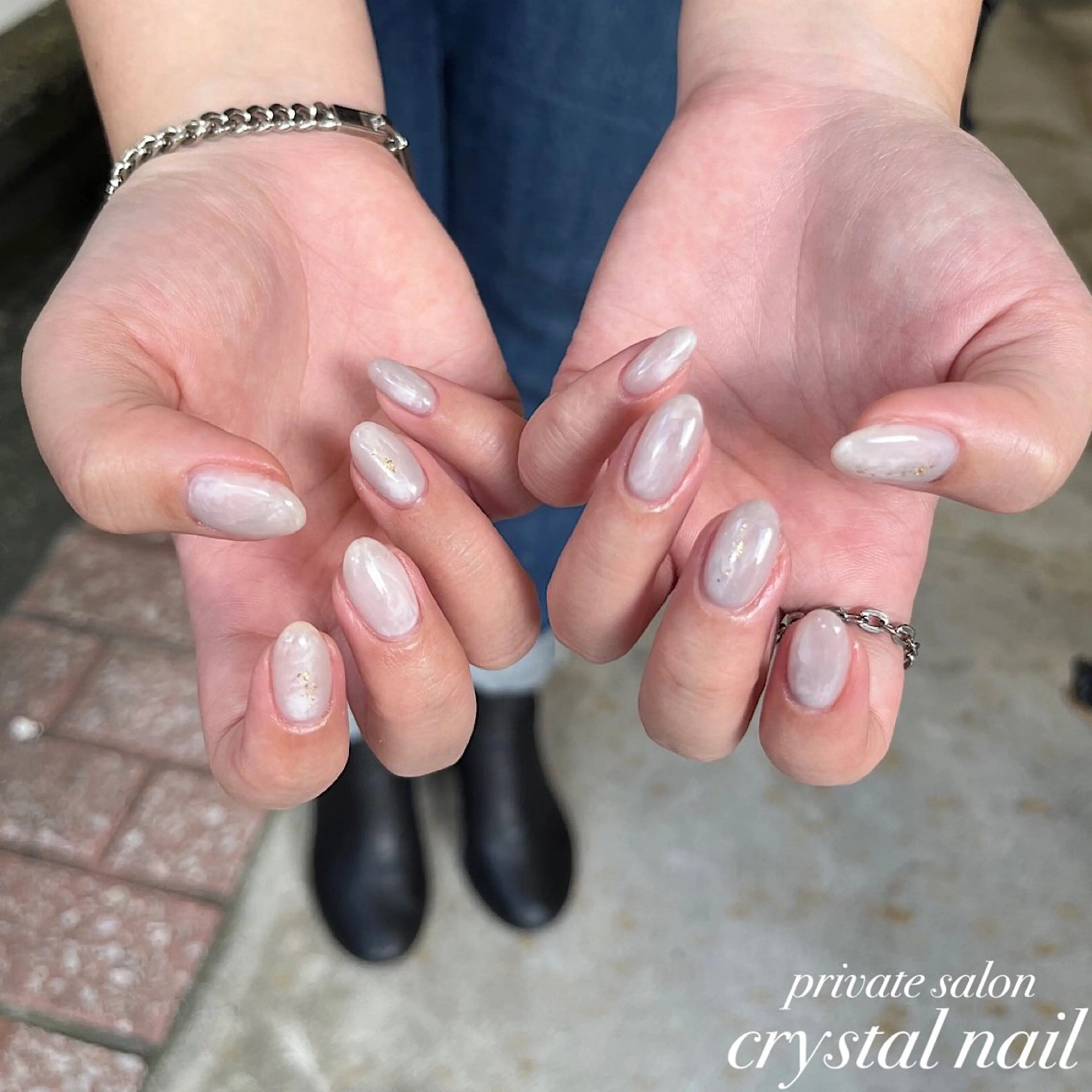 ネイル ニュアンスネイル シンプルネイル Crystal Nailのネイルデザイン
