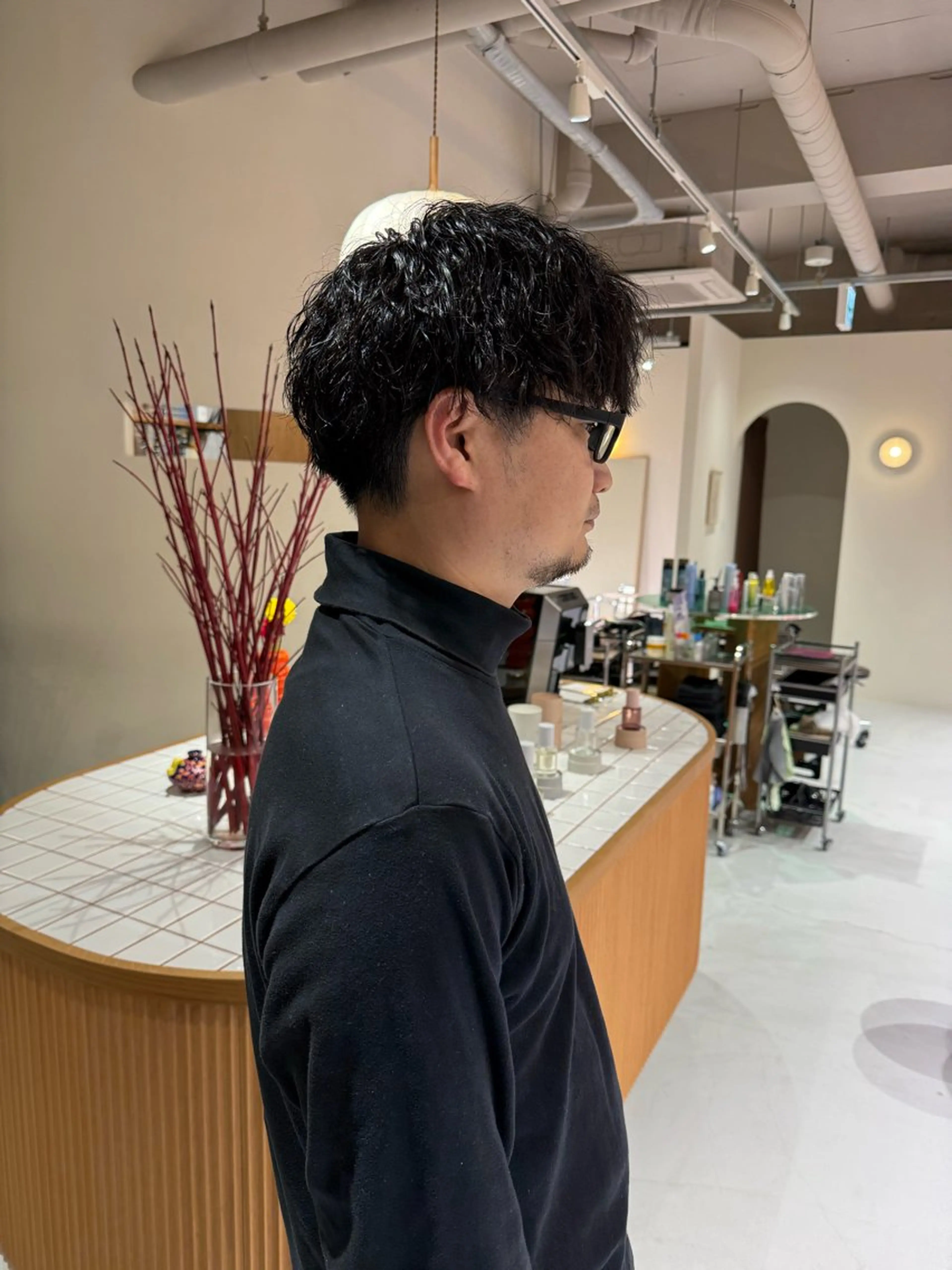 メンズ メンズパーマ カット パーマ 黒田 季穂のヘアスタイル