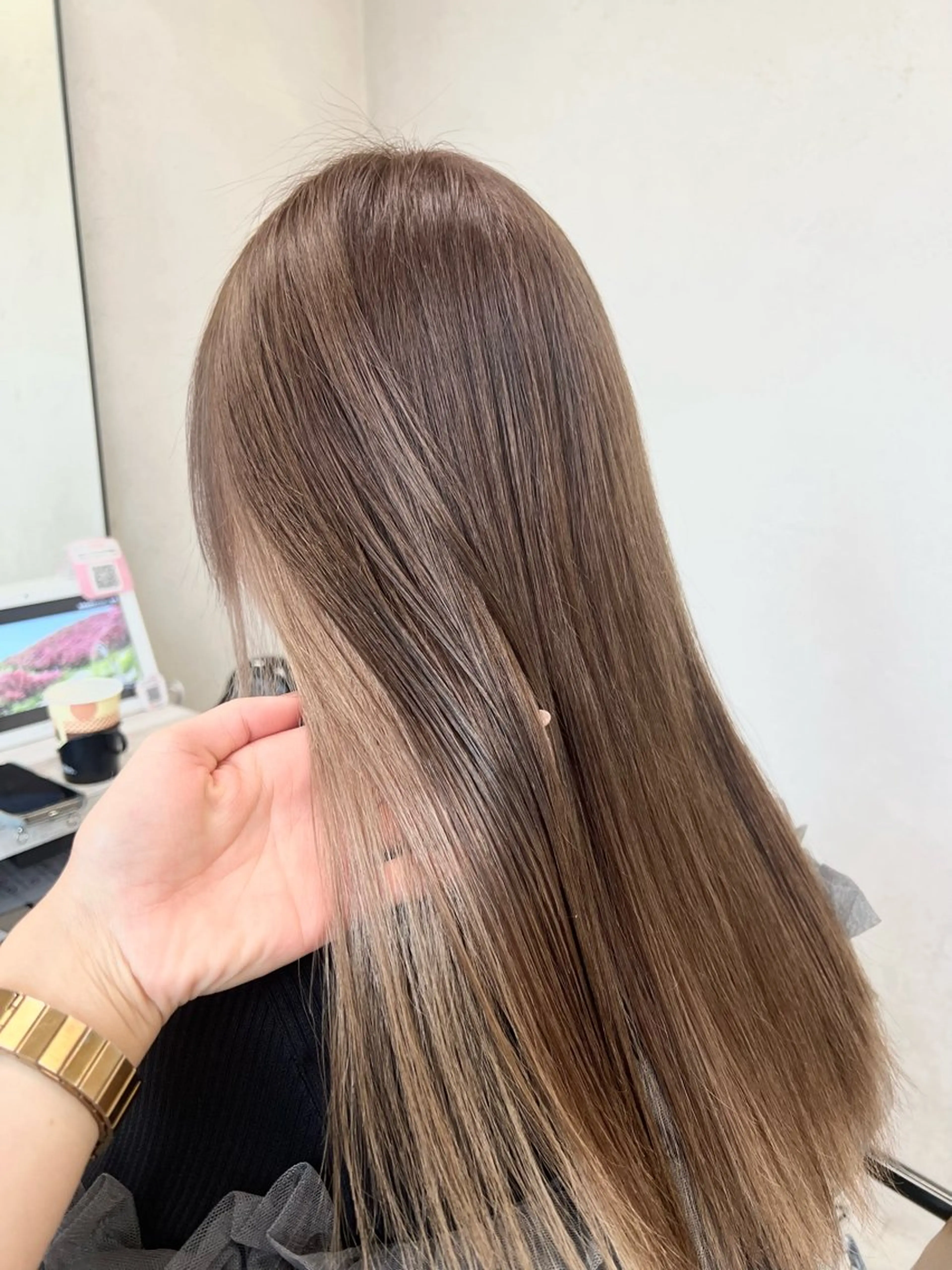 ロング カラー ヘアカラー トリートメント 【髪質改善　韓国 風】maya🐰♡のヘアスタイル