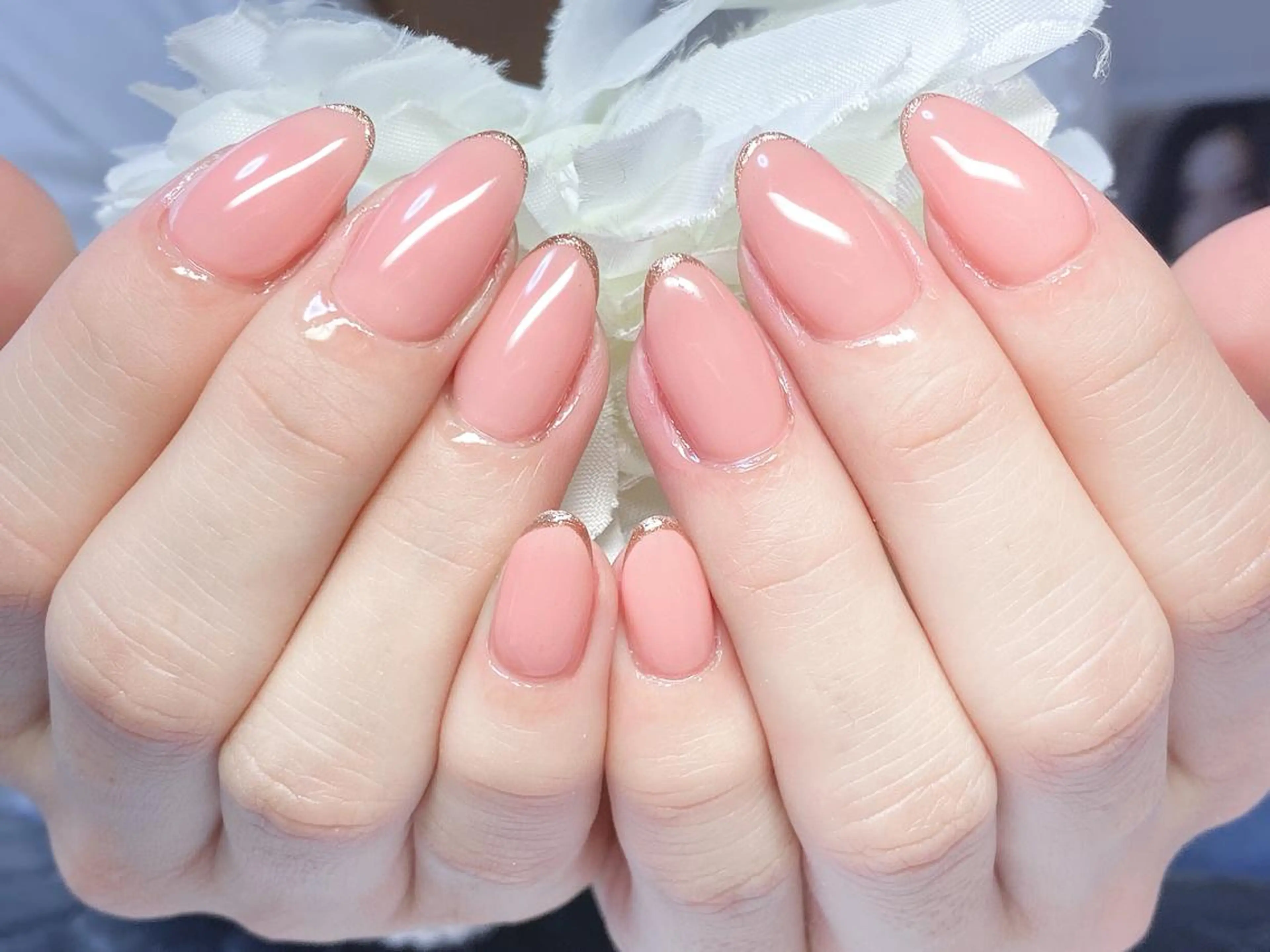 ネイル ピンク ピンクベージュ シンプルネイル Ｎail Ｓalon ertiのネイルデザイン