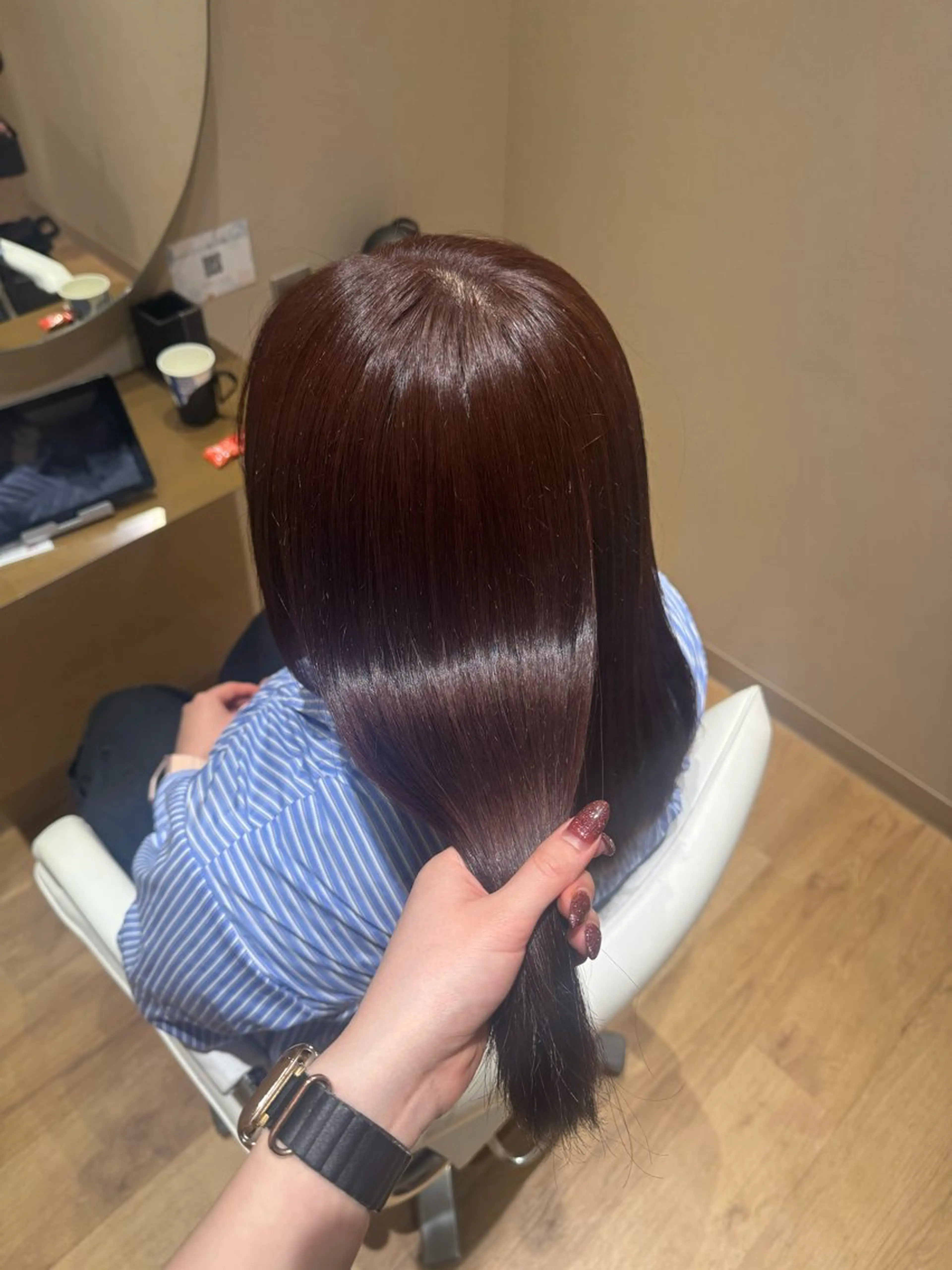 ロング カット ヘアカラー トリートメント 黒島優香🦋 /縮毛矯正/髪質改善のヘアスタイル