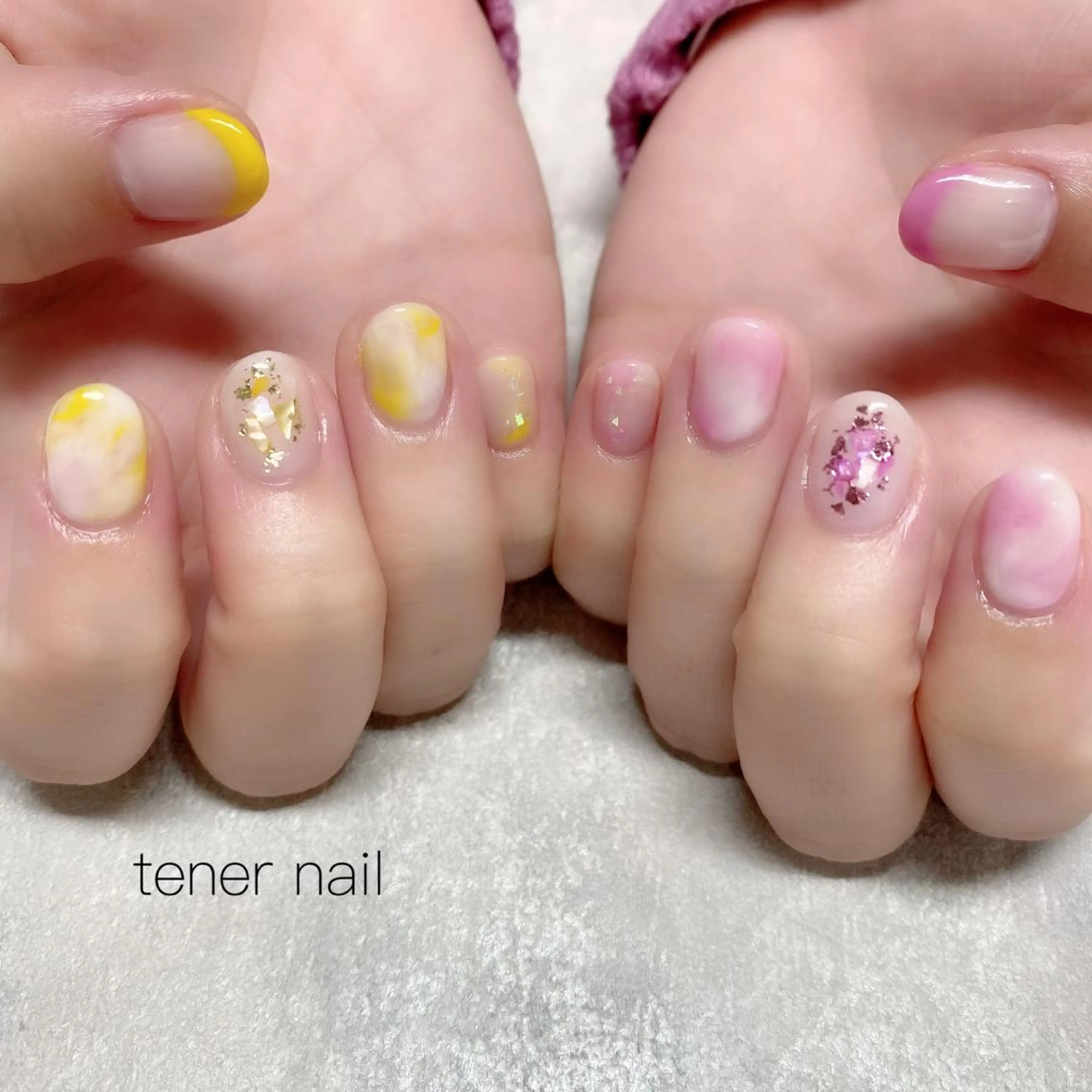 ネイル 黄色 テネルネイル tener nailのネイルデザイン