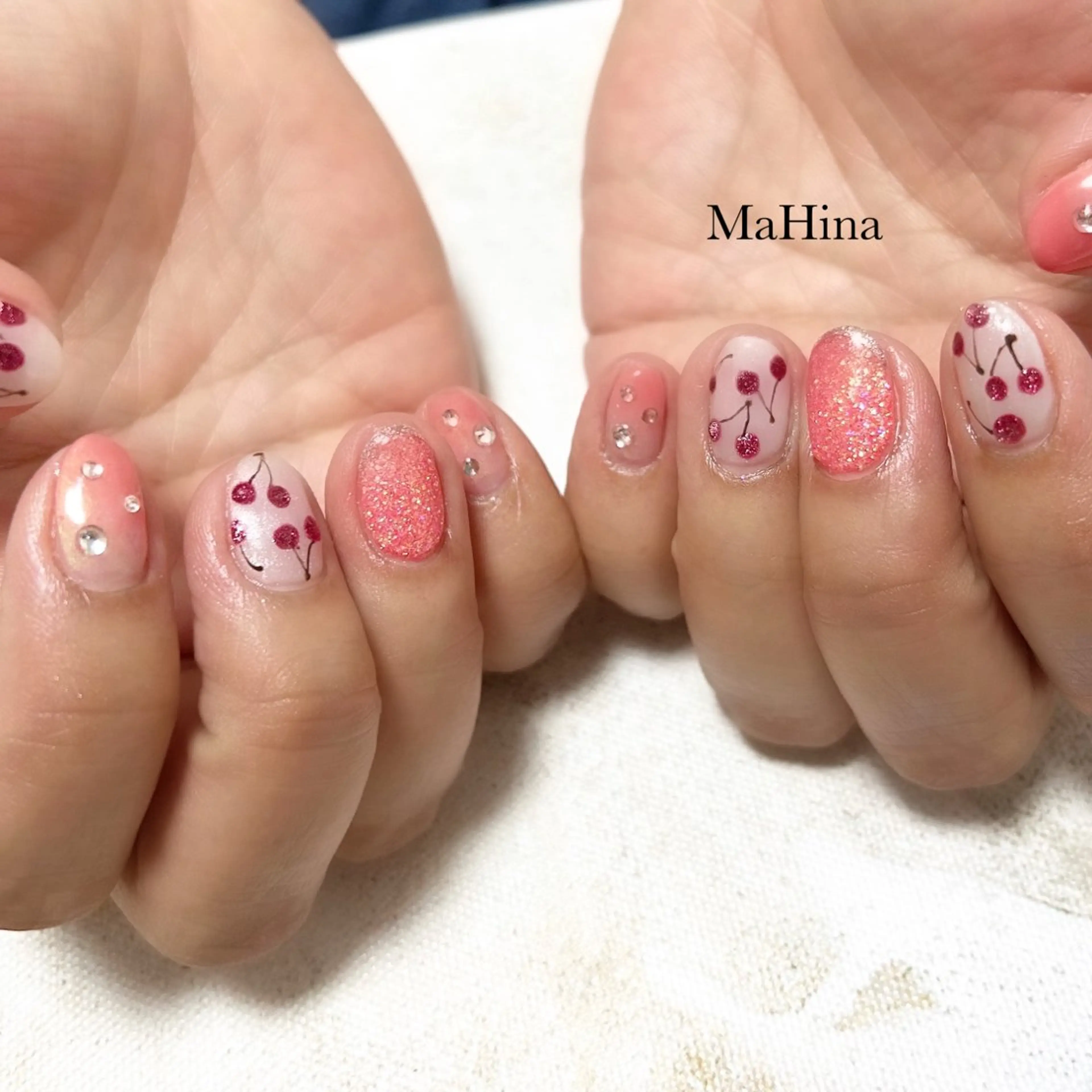 ネイル ジェルネイル ニュアンスネイル 春ネイル MaHina🌙 salonのネイルデザイン
