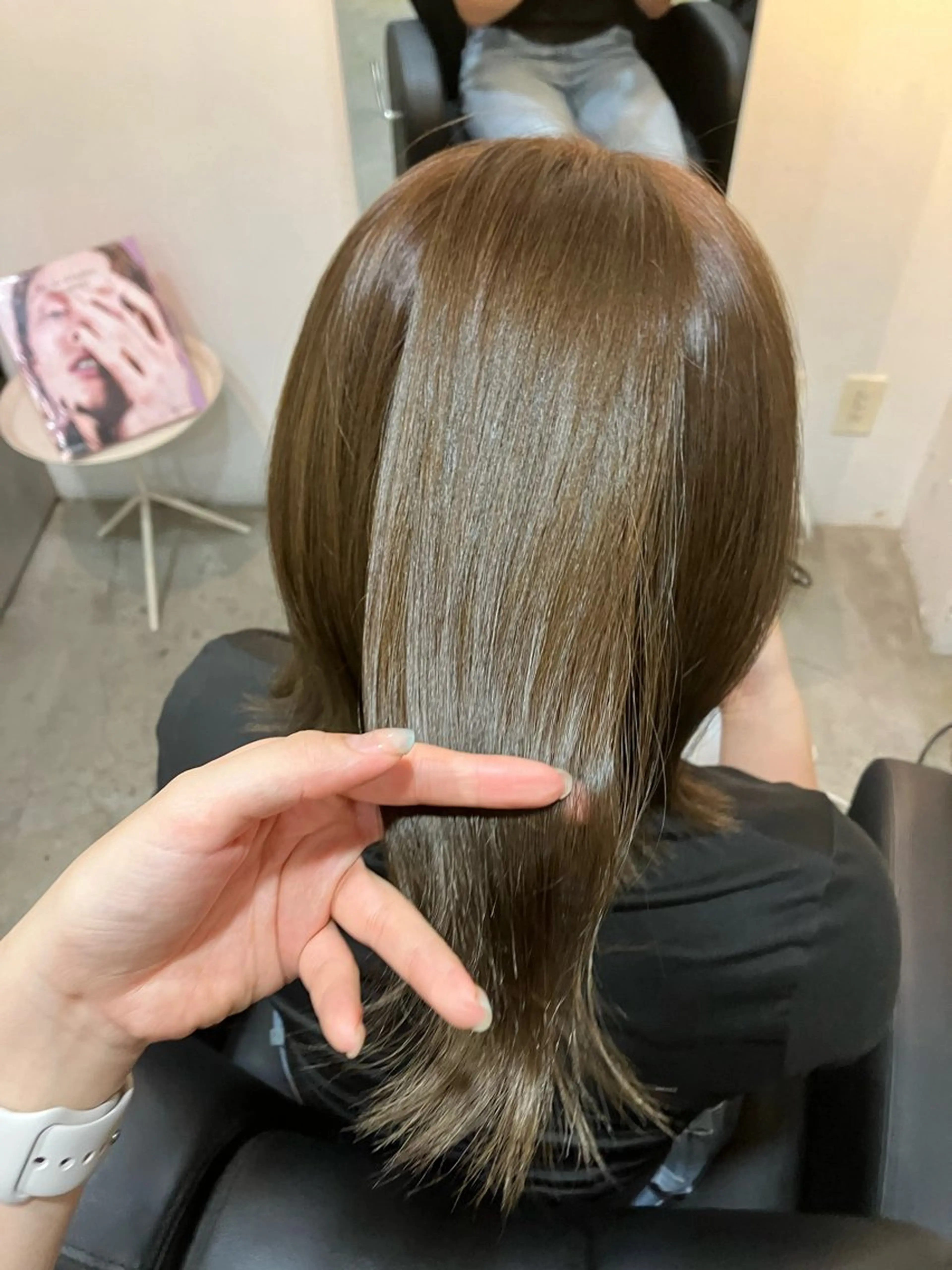 カラー ベージュカラー ハイトーンカラー オリーブグレー ヘアカラー Liike所属・🎀透明感カラー🎀 Yurinoのヘアスタイル