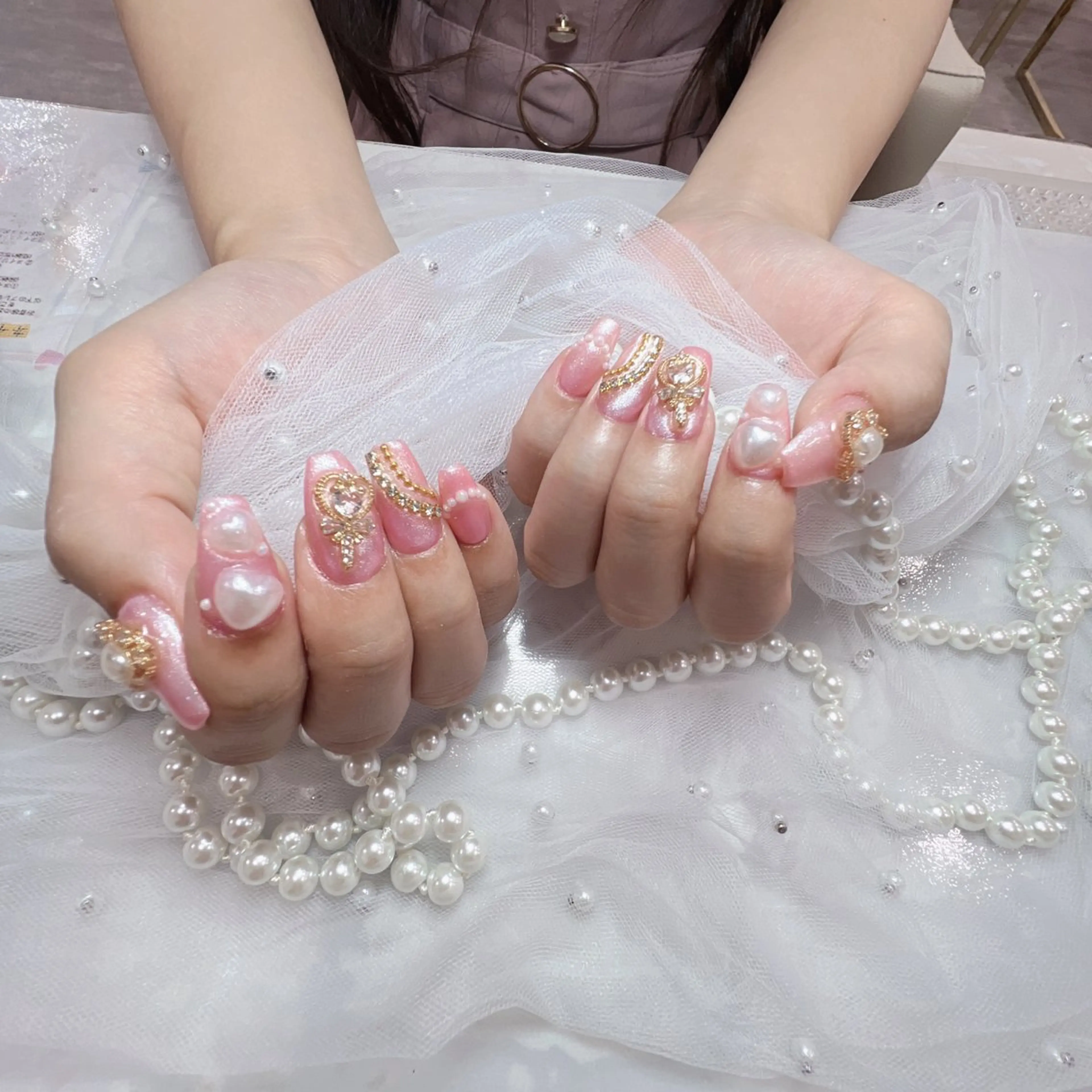 ネイル アートネイル フラッシュネイル フレンチネイル ガラスフレンチ グラデーション You&Me Yukiのネイルデザイン