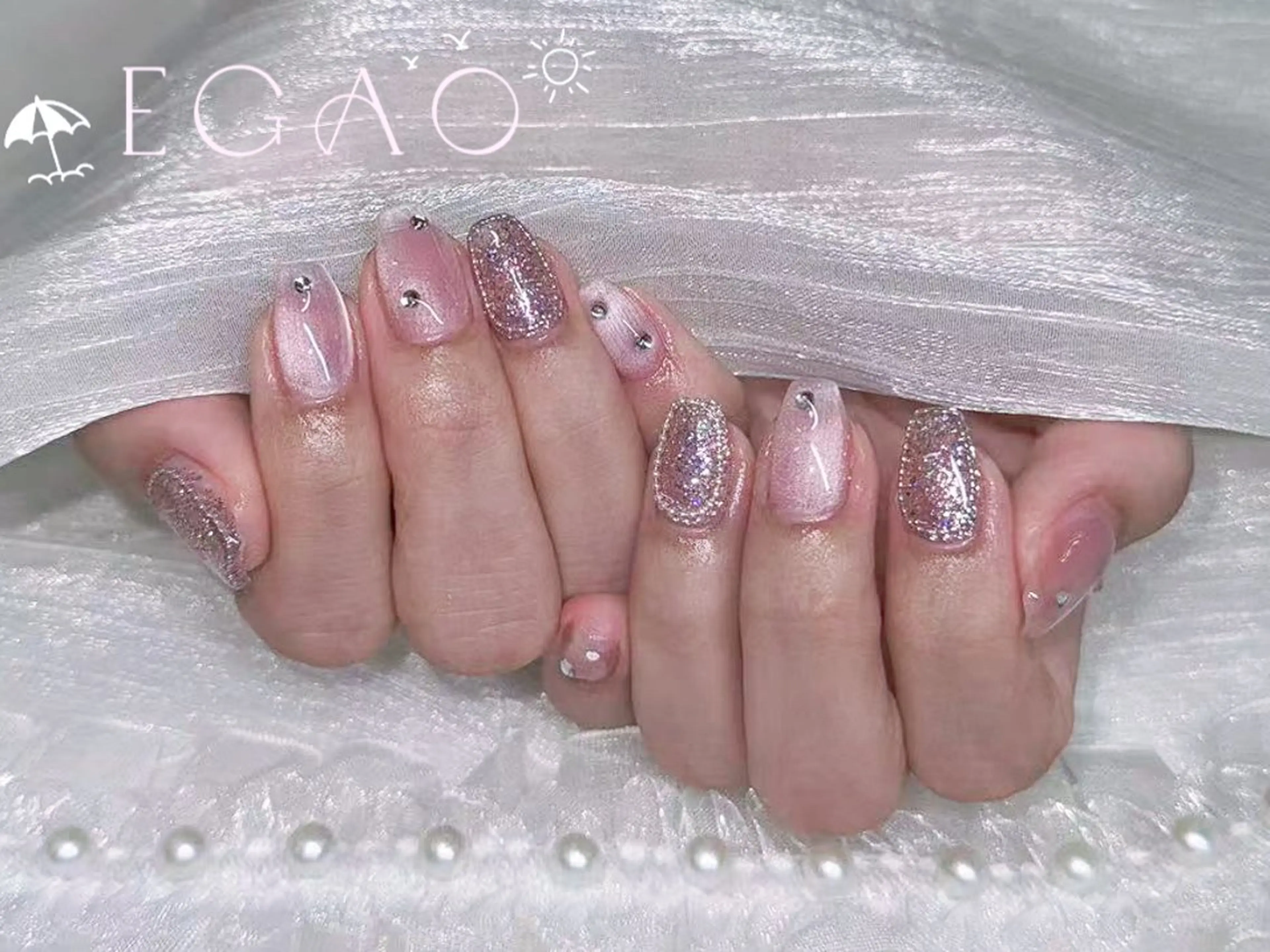 ネイル アートネイル フットネイル フレンチネイル ジェルネイル グラデーション Egao Nail錦糸町店のネイルデザイン