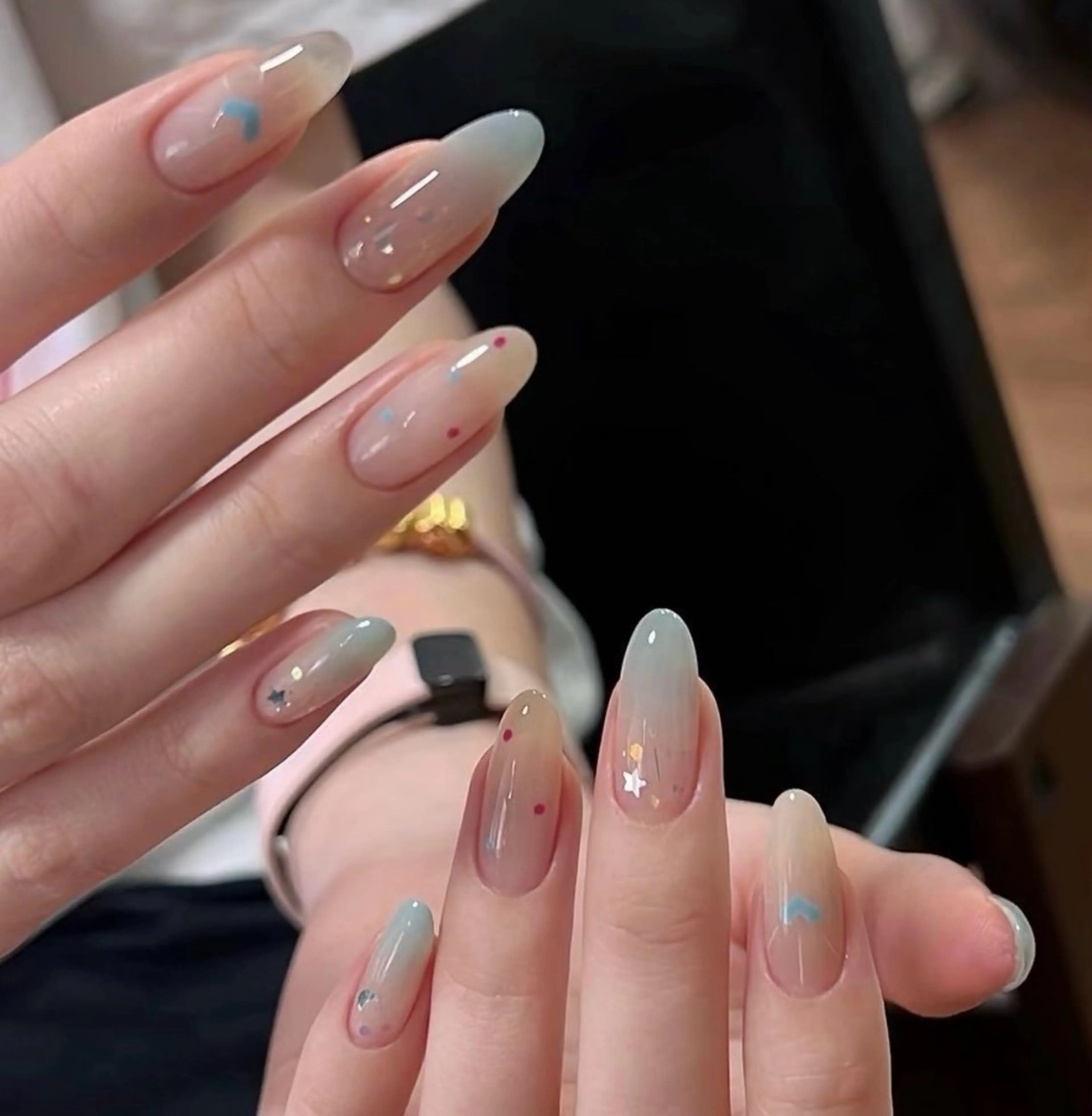ネイル チークネイル 長さ出し フレンチネイル ガーリー 韓国ネイル SunNail池袋駅 ワンホンネイルのネイルデザイン