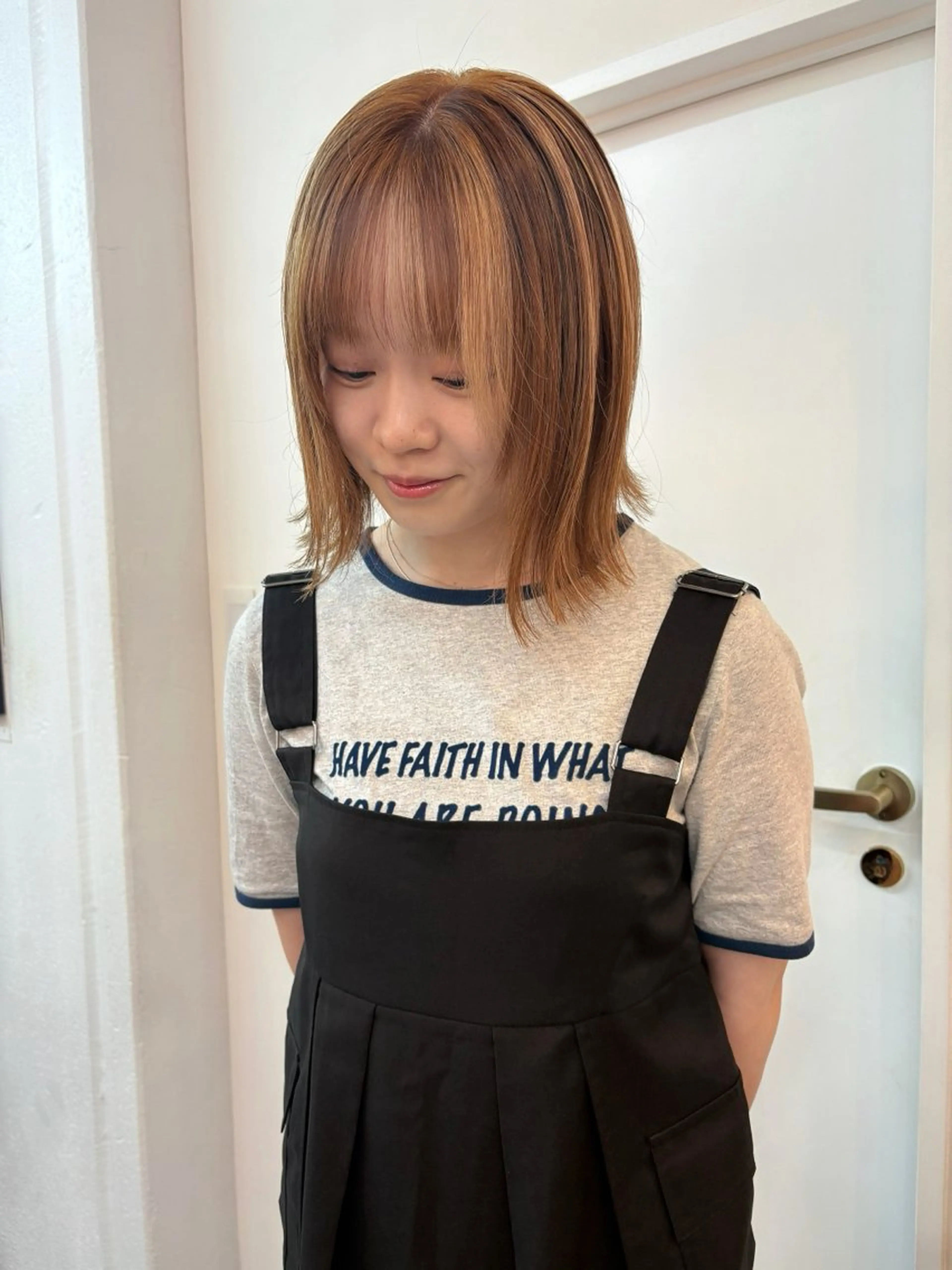 ミディアム カラー デザインカラー ヘアカラー hair design chouchou所属・ichika/福岡 /透明感カラー🤎のヘアスタイル