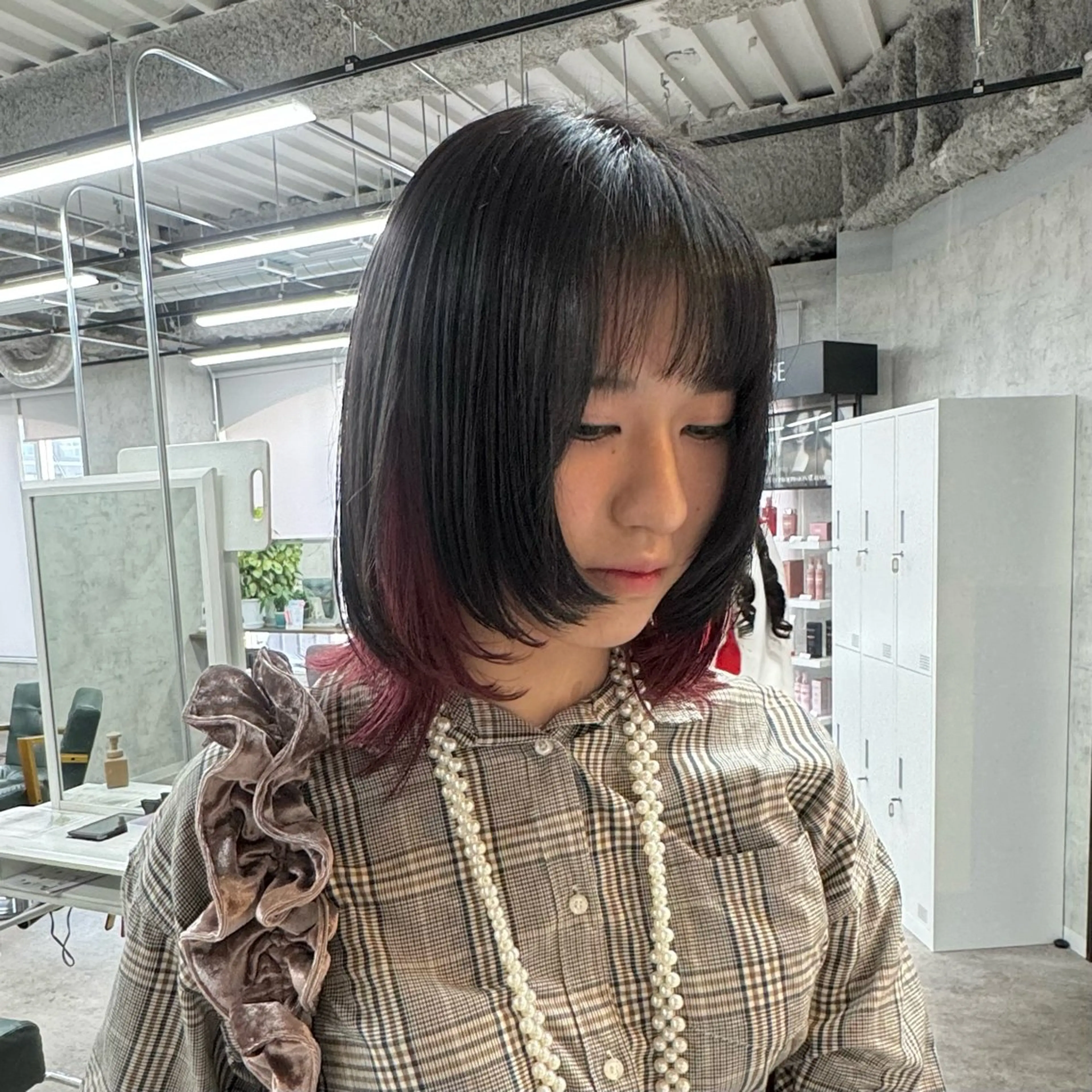 ミディアム カラー JUNSHIN🦋 ヘアセット／カラーのヘアスタイル