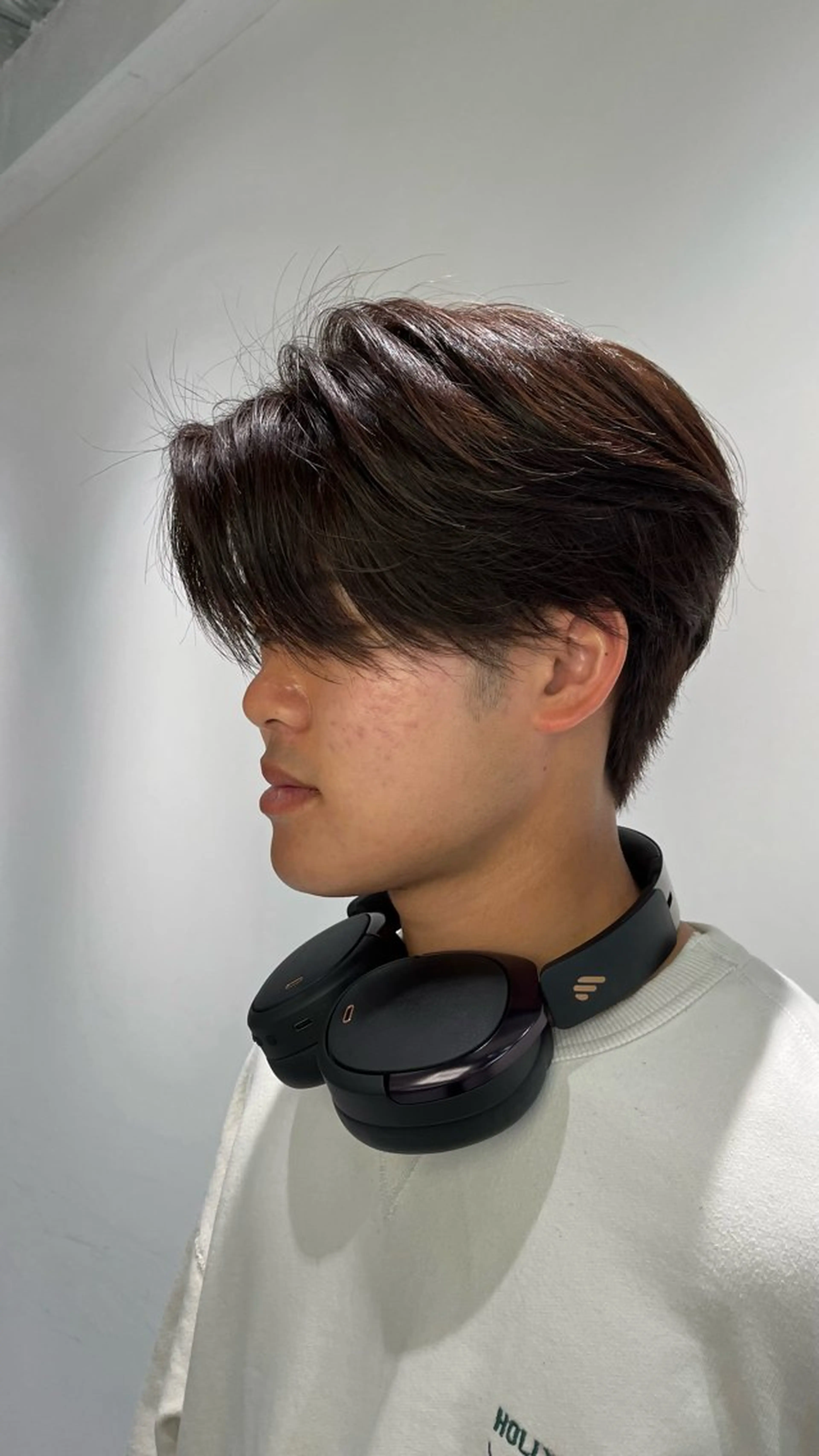 ミディアム カラー メンズ ブラウンカラー PARK by  CREAM所属・高橋 周のヘアスタイル