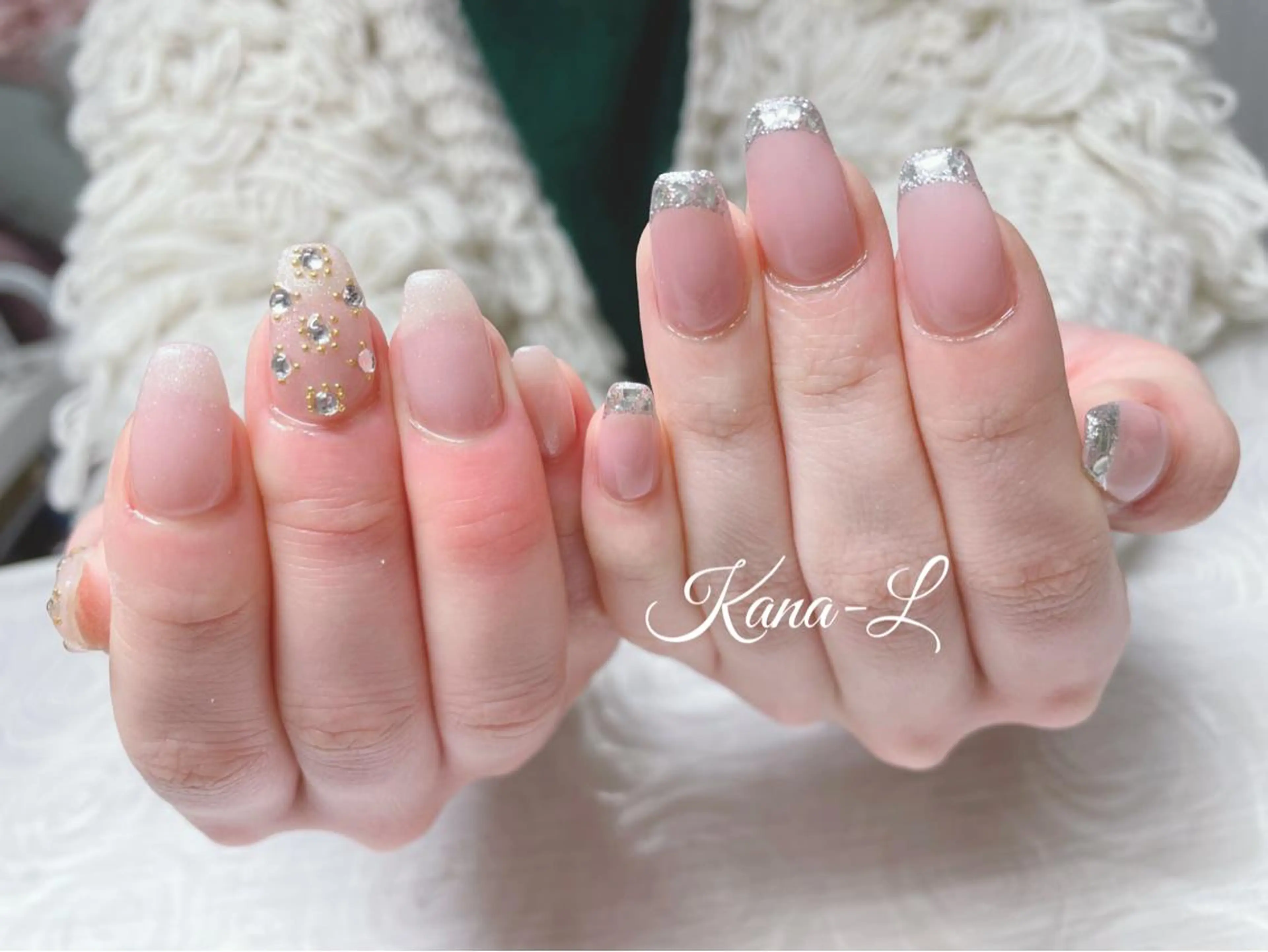 カラー ネイル フレンチネイル ガラスフレンチ 韓国ネイル ワンホンネイル 芦辺 香奈のネイルデザイン