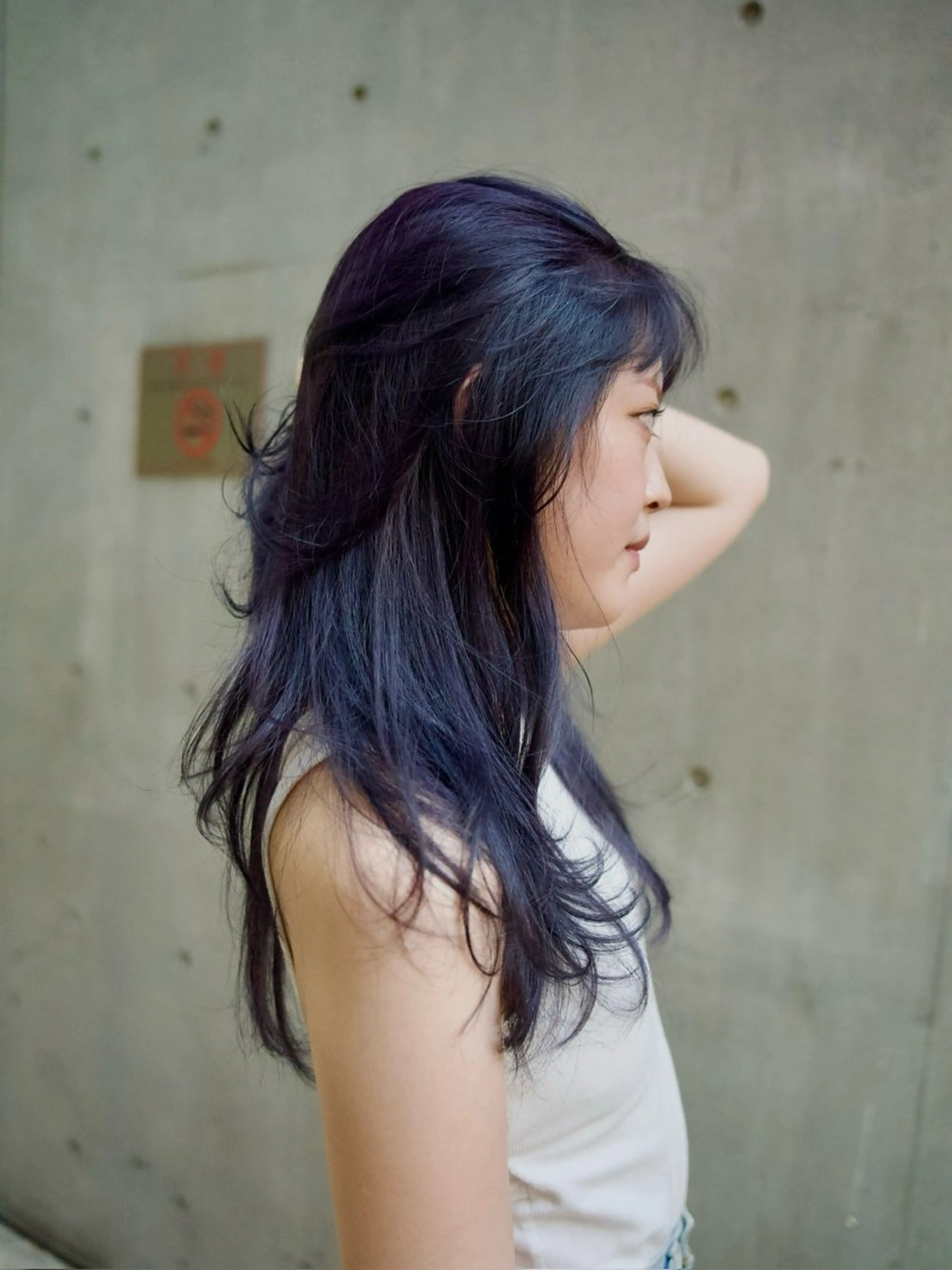 ロング カラー 梅本 佳容子のヘアスタイル