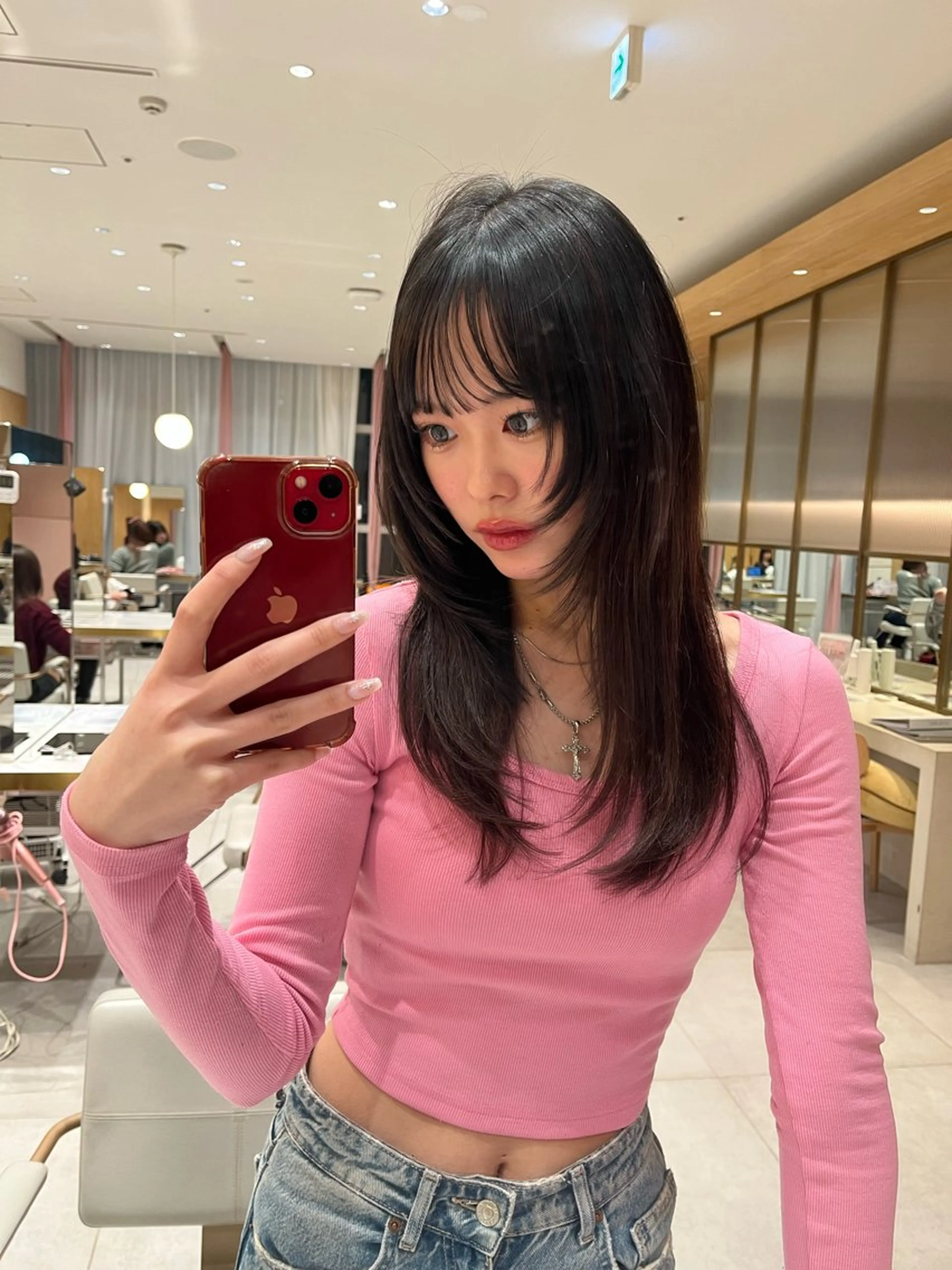 ロング 透明感カラー/似合わ せ前髪/柴田礼空のヘアスタイル