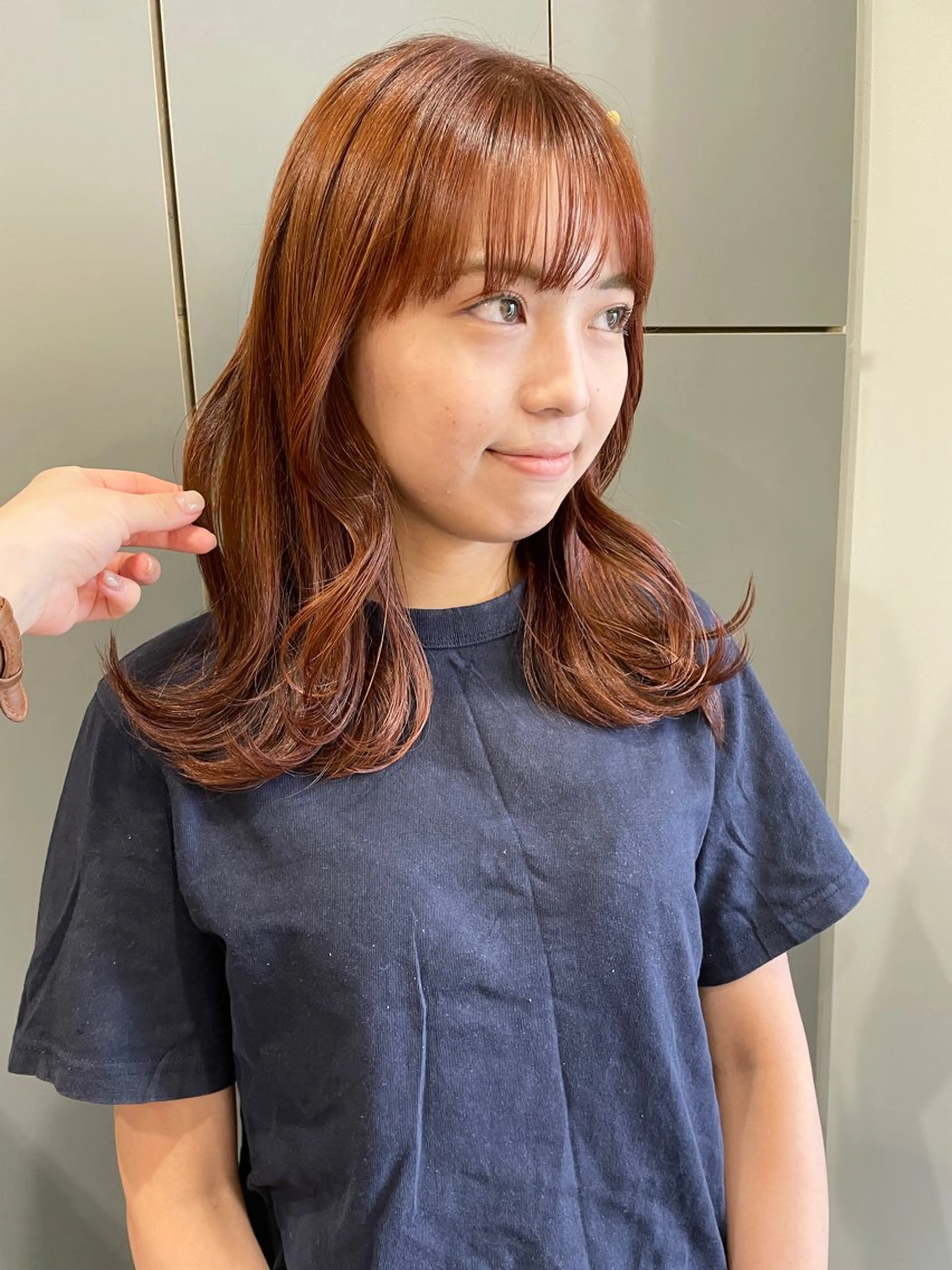 ロング カラー オレンジ ヘアカラー トリートメント Tim【ティム】所属・ヘアセット大募集 ˗ˋˏairiˎˊ˗のヘアスタイル