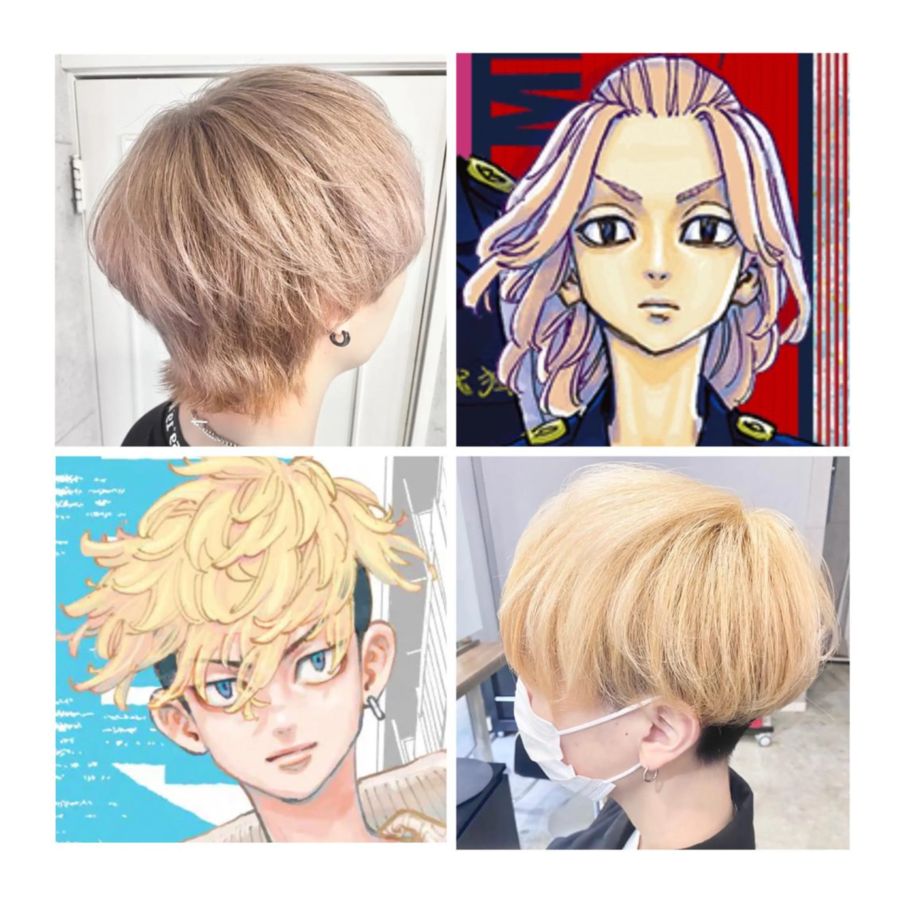 ショート カラー ブロンド TSUNO🦖 派手髪/オタク美容師のヘアスタイル