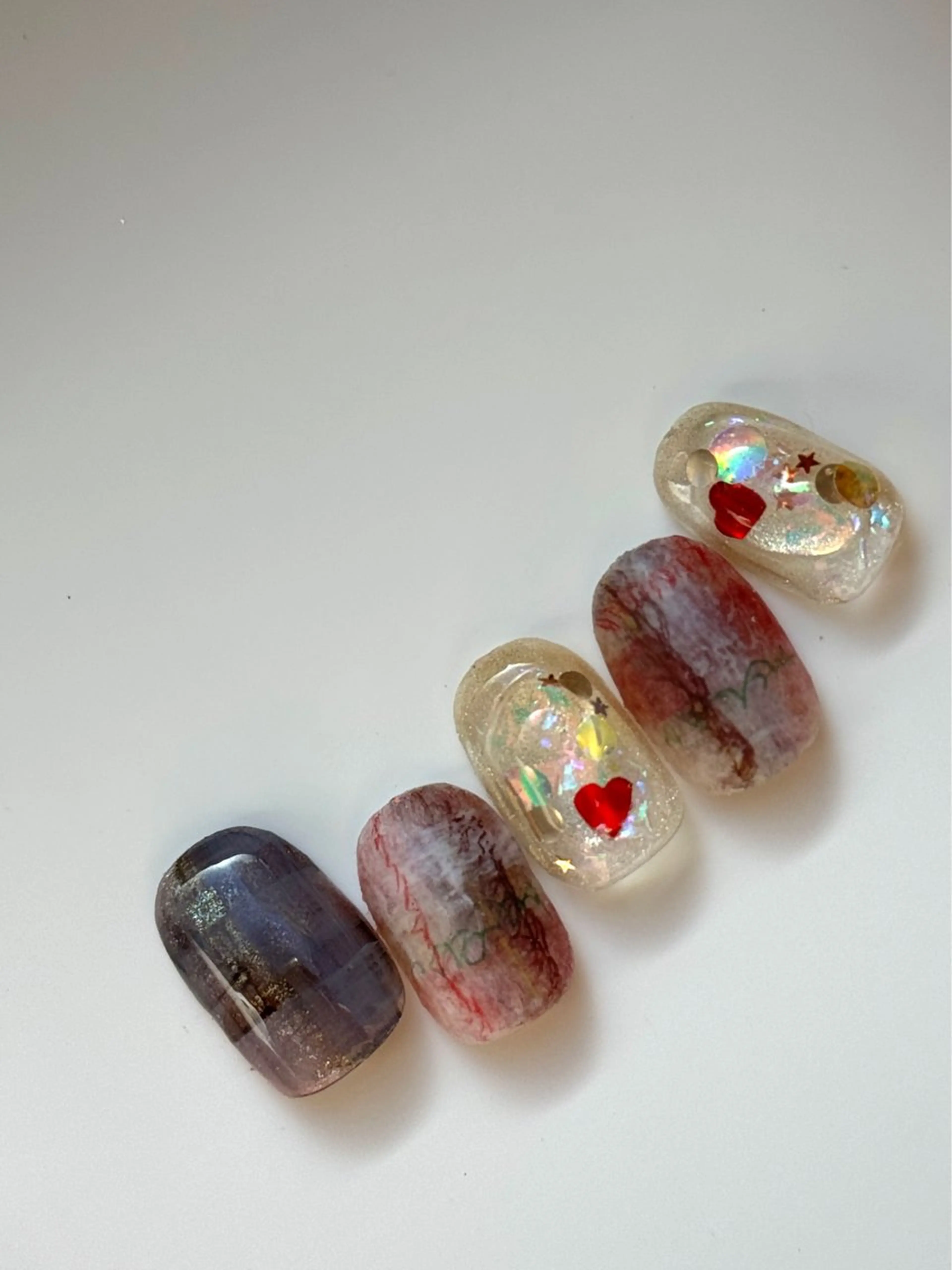 ネイル ハンドネイル なんば堀江/育爪施術 ニュアンス✻Kaphのネイルデザイン