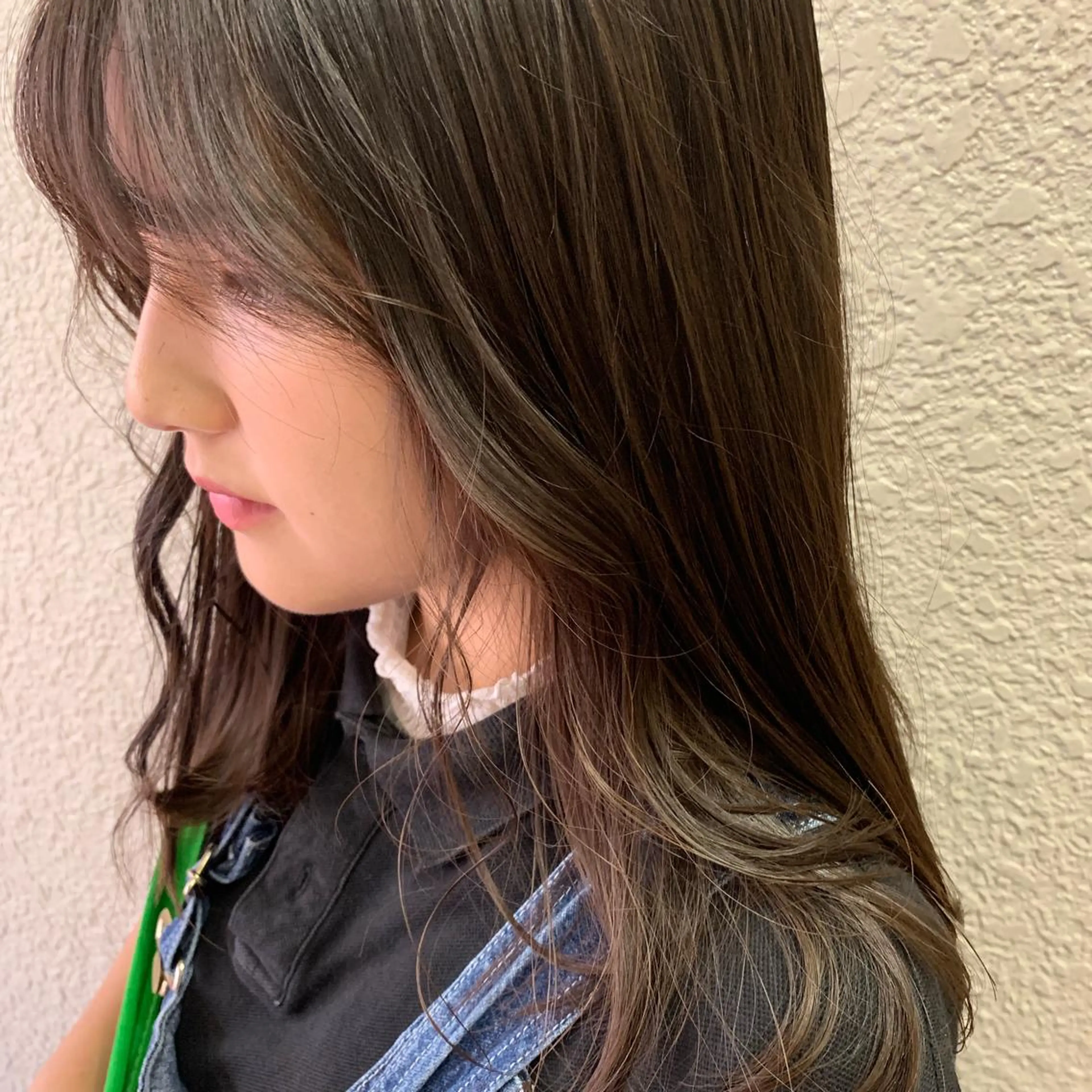 ロング カラー ショートボブ グレージュ ハイトーンカラー ボブ カット 縮毛矯正 トリートメント 🟤TAP🟤 木曳野　金沢店のヘアスタイル