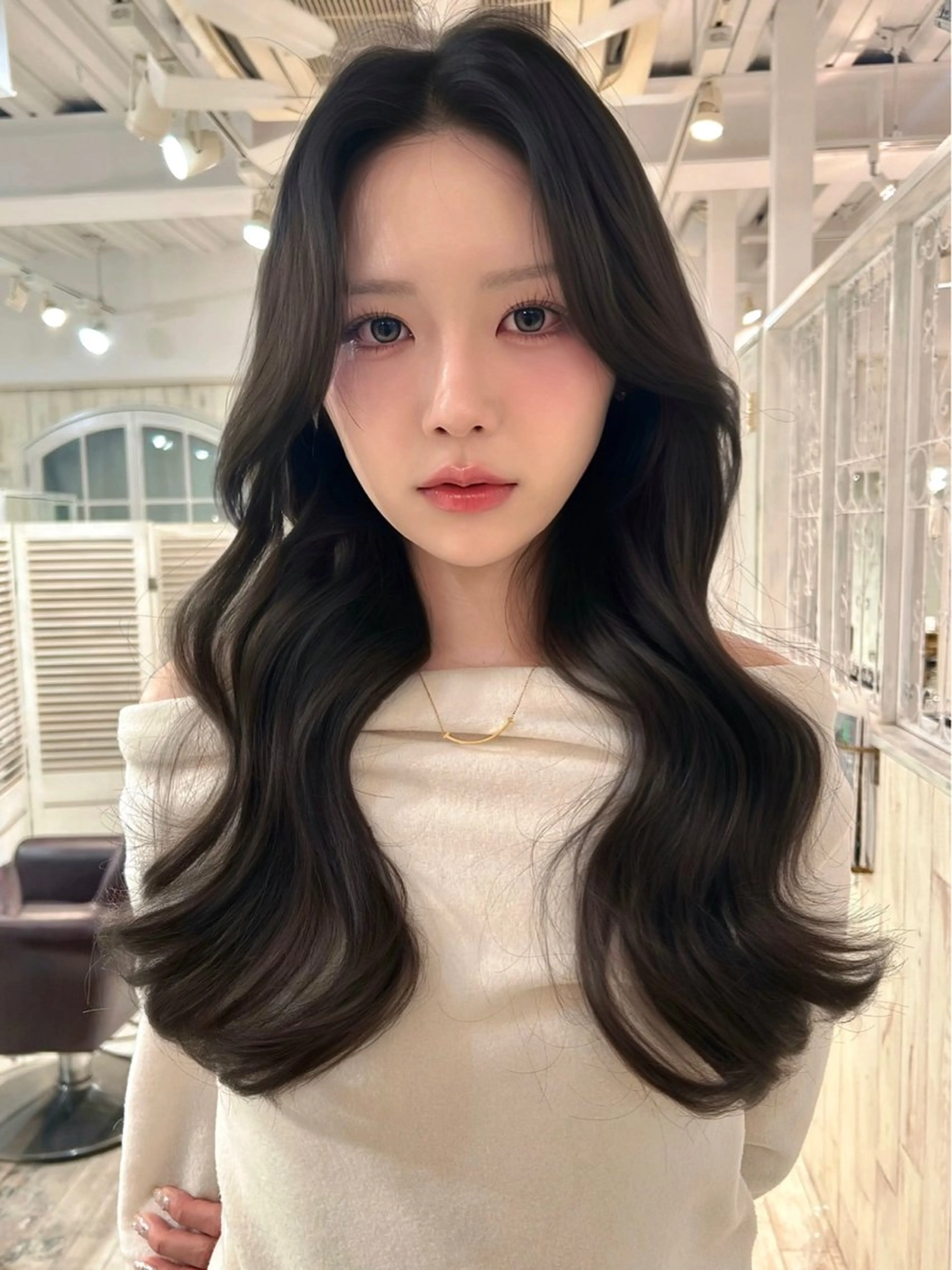 ロング カラー レイヤーカット カット トリートメント 【韓国ヘア×透明感 カラー】笹谷 莉未のヘアスタイル