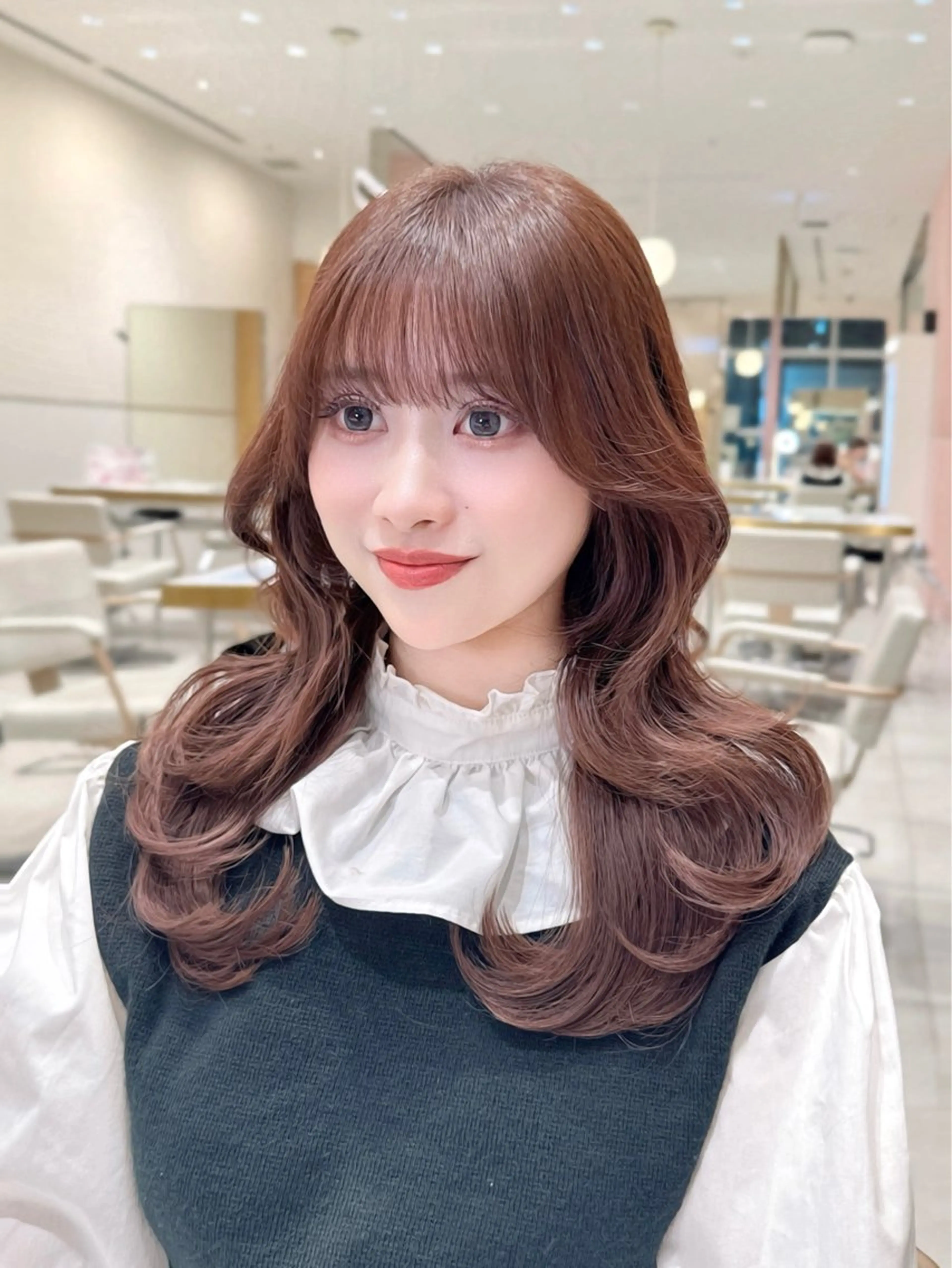 ロング カラー ヘアカラー トリートメント ヘッドスパ ヘアセット 韓国ヘア/レイヤー/ 顔まわり/りょーとのヘアスタイル