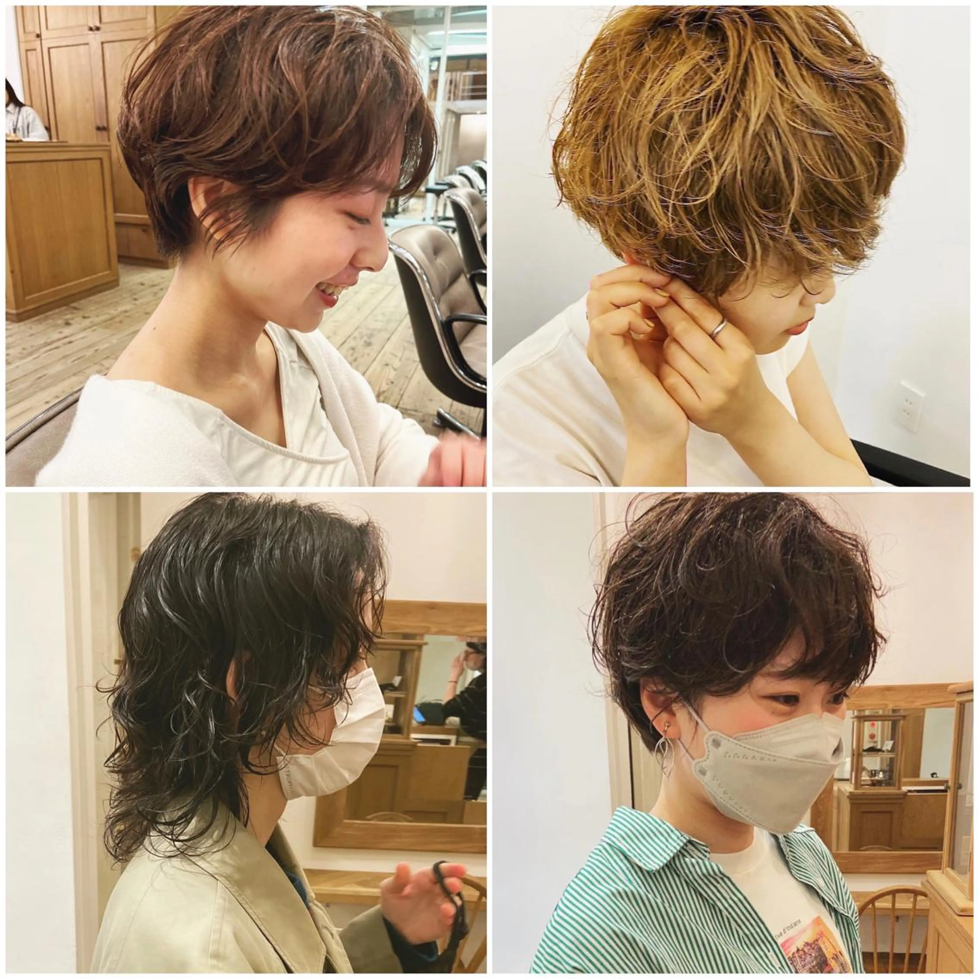 ミディアム パーマ ショート/ボブ /パーマ🌿柏原良亮のヘアスタイル