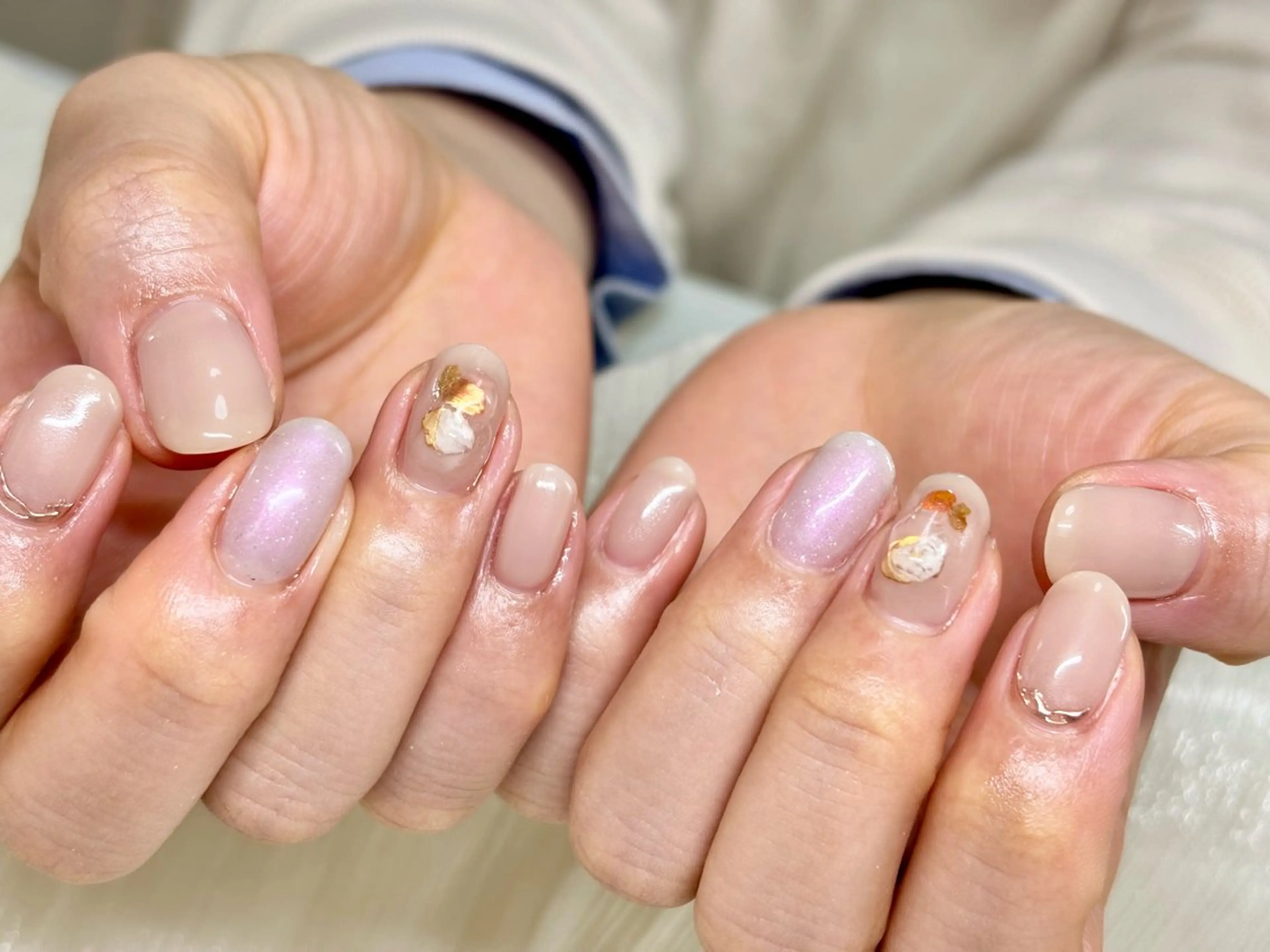 ネイル ニュアンスネイル シンプルネイル 春ネイル ETE LUNA NAILのネイルデザイン