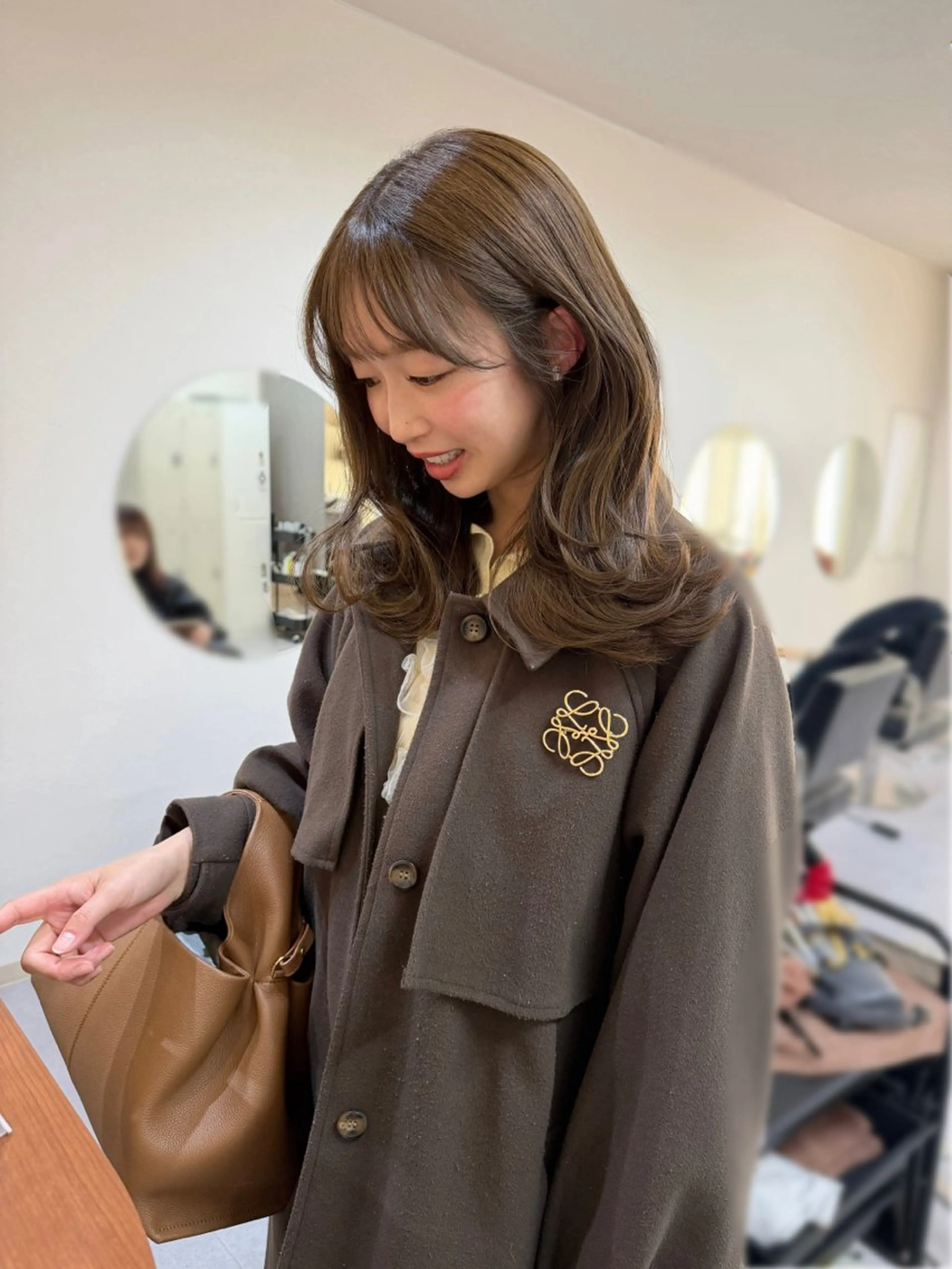 セミロング カラー カット ヘアカラー トリートメント トレンドと似合わせ/ マンツーマン/西上楓のヘアスタイル