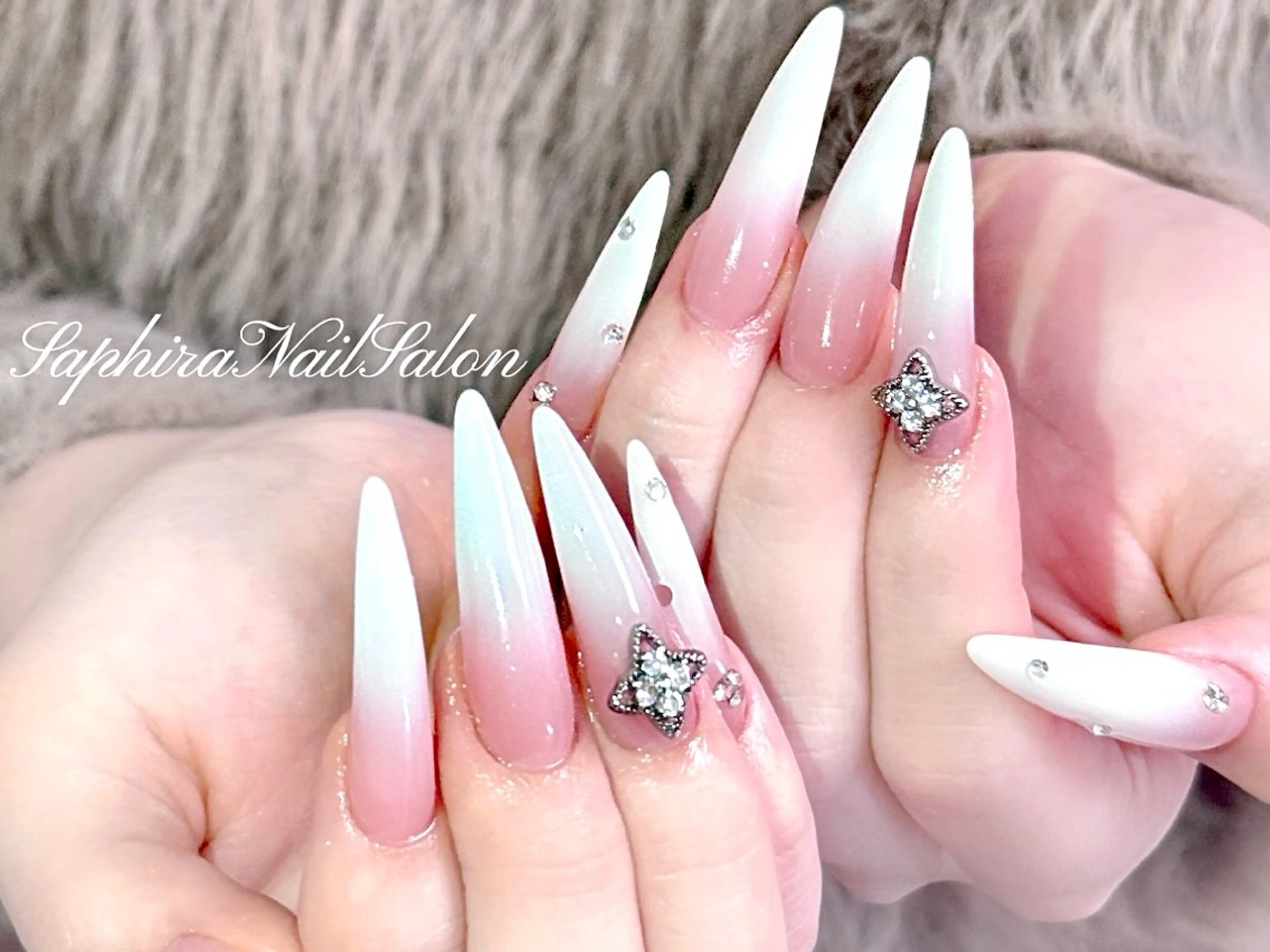 カラー ハンドネイル Saphiraネイル サロン錦糸町のネイルデザイン