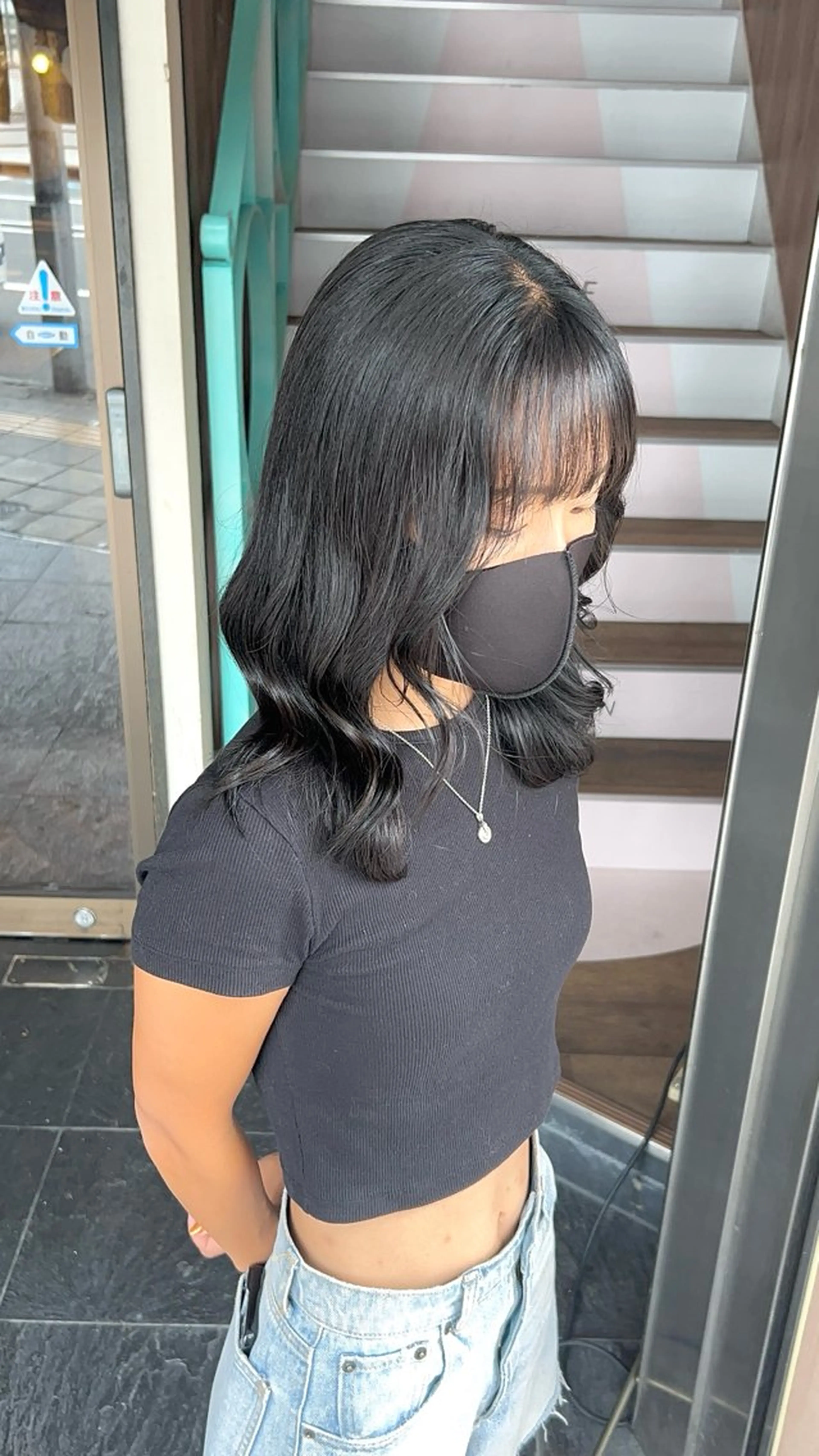 ミディアム カラー 【春カラーWカラー】 【暗髪&暖色系】圭真のヘアスタイル