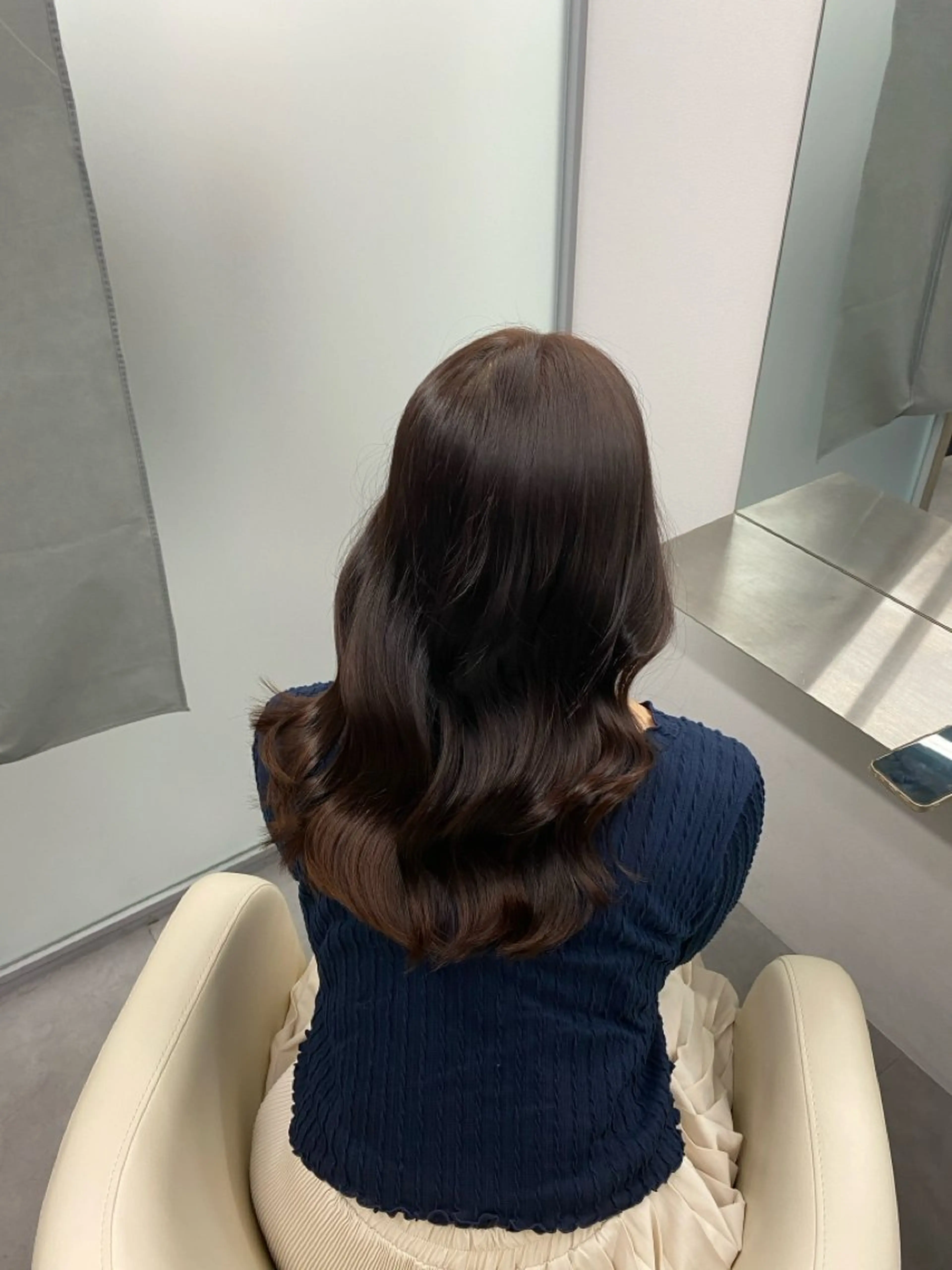 ミディアム カラー ベージュカラー 江坂トレンド韓国風 髪質改善shinoのヘアスタイル