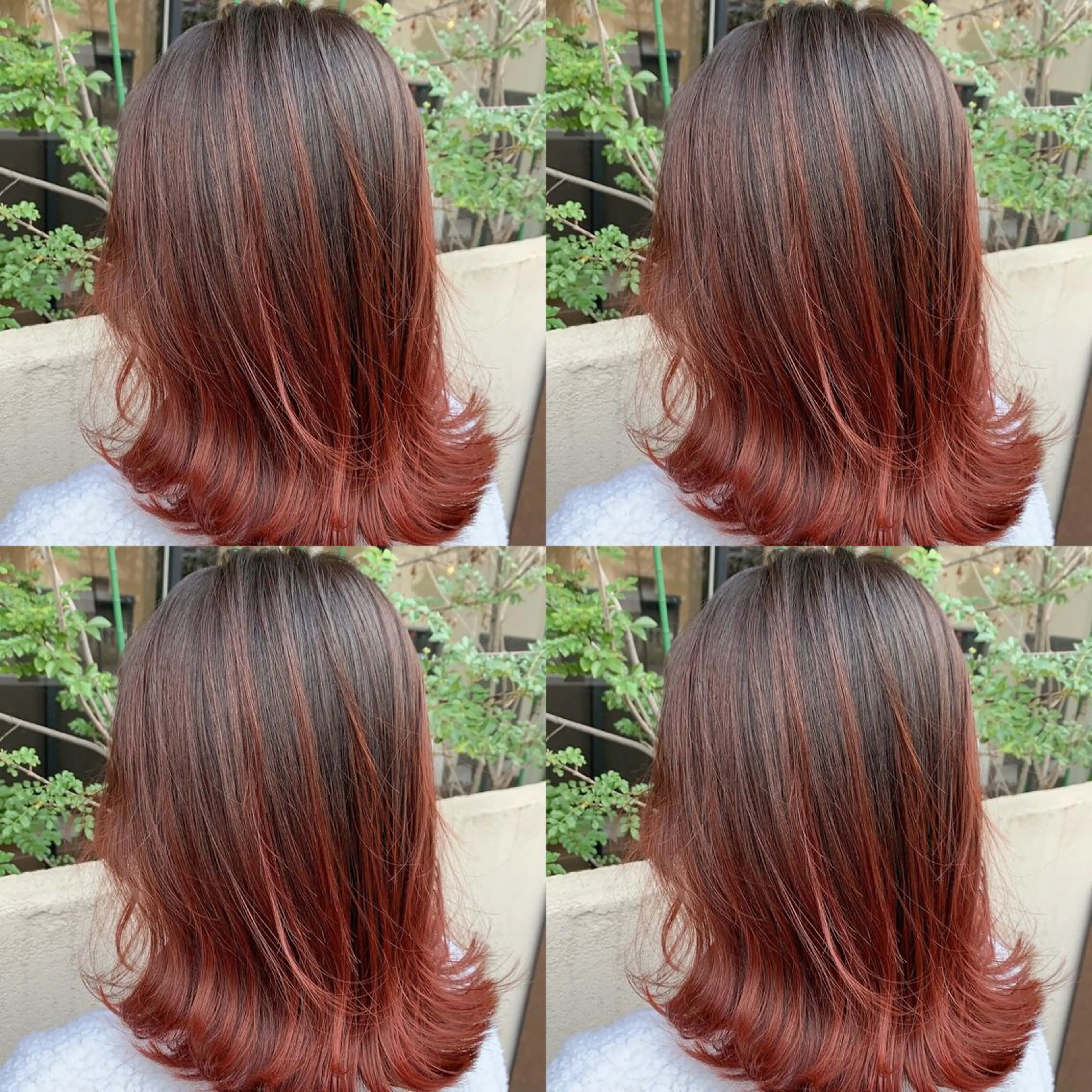 セミロング カラー バレイヤージュ グラデーションカラー レイヤーカット ヘアカラー 似合わせ/ブリーチ カラー.岡田友仁のヘアスタイル