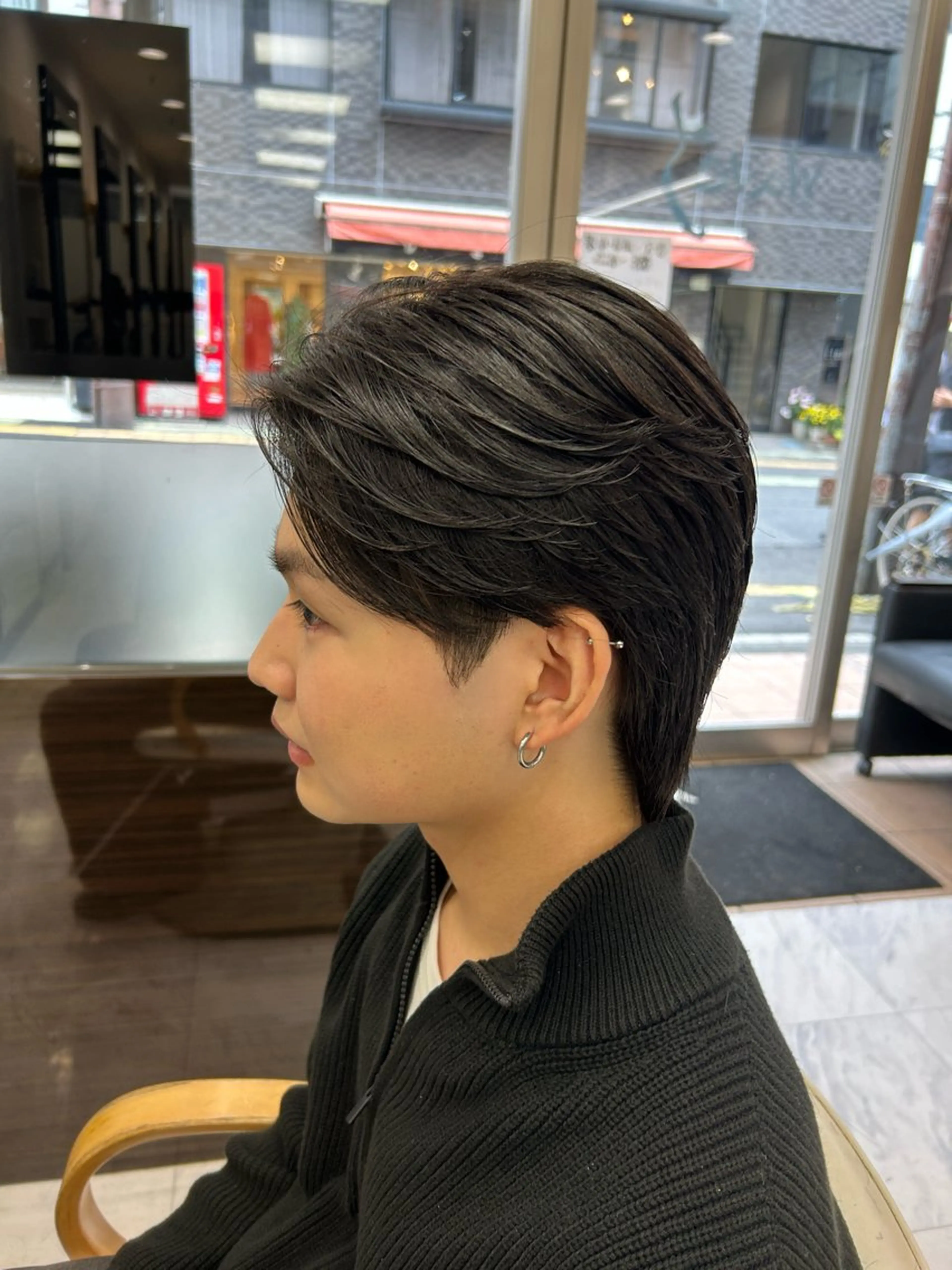 メンズ センターパート マッシュ メンズウルフカット ウルフカット カット 🍊小川実里🍊 /カラーレイヤーのヘアスタイル