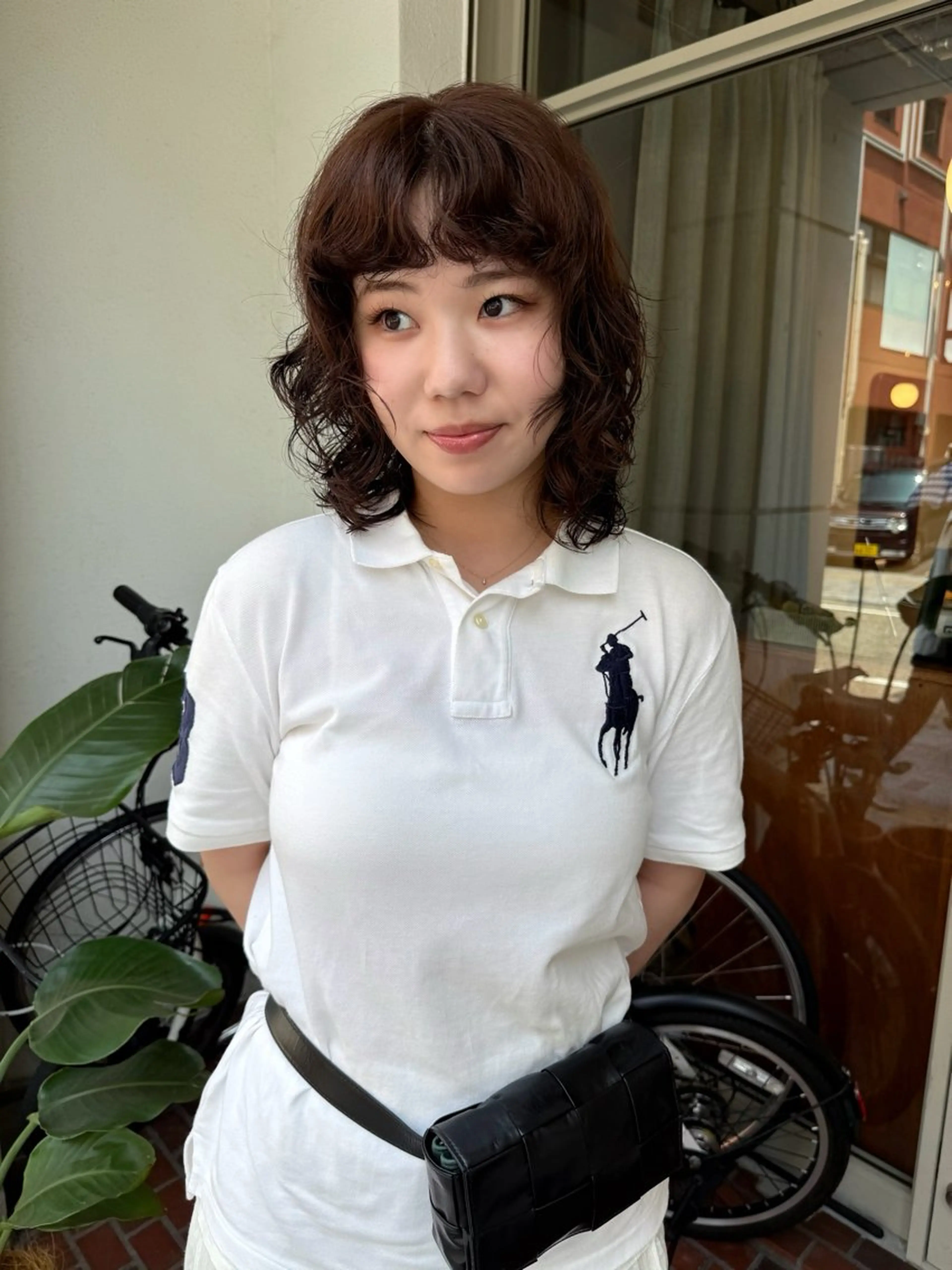 ミディアム パーマ ミディアムパーマ レイヤーカット muku所属・ショート/パーマ /muku サリのヘアスタイル