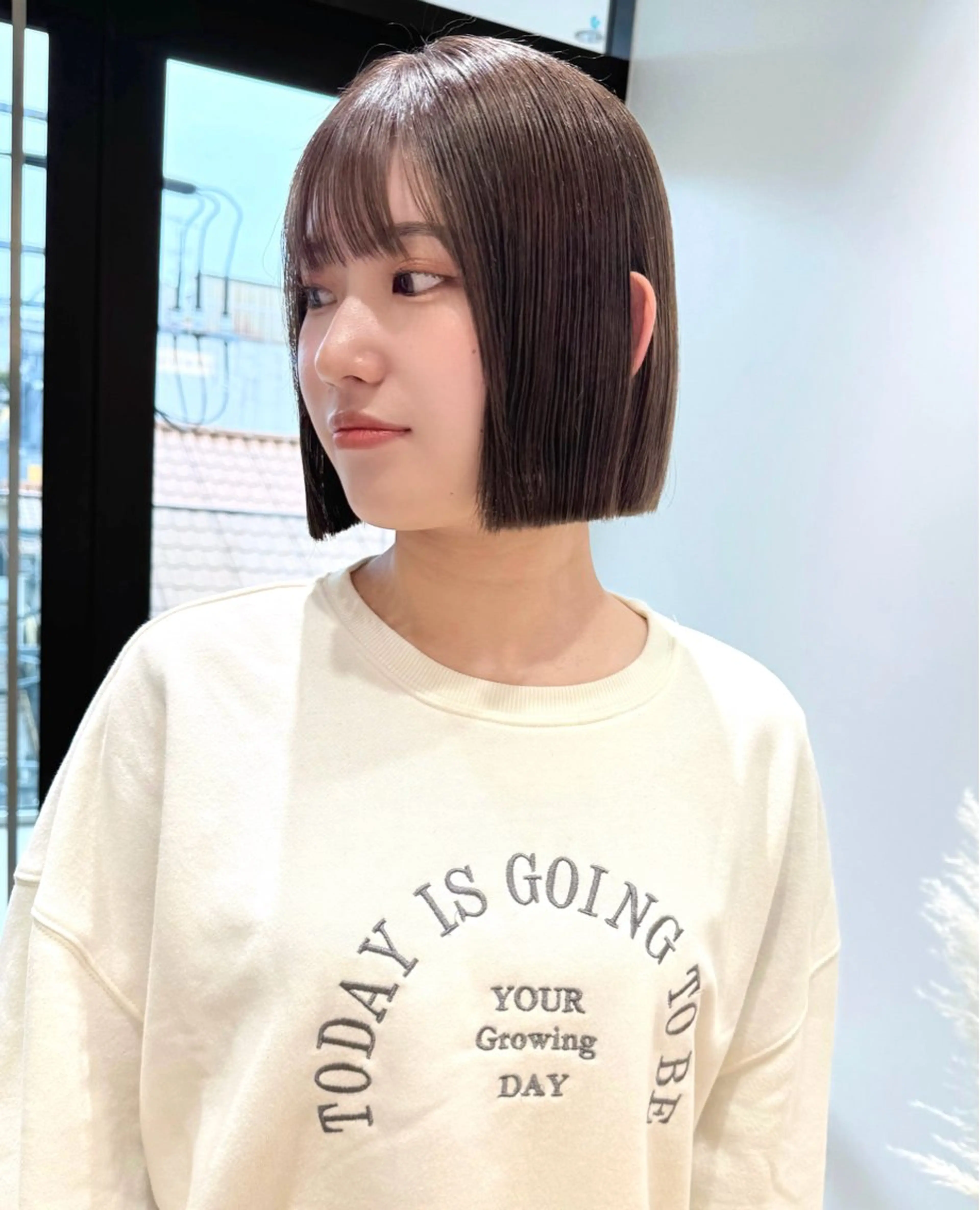 ショート ボブ 顔まわりレイヤー 顔周りカット 韓国風ヘア レイヤーカット カット ヘアカラー トリートメント タッセルボブ /DAIKIのヘアスタイル