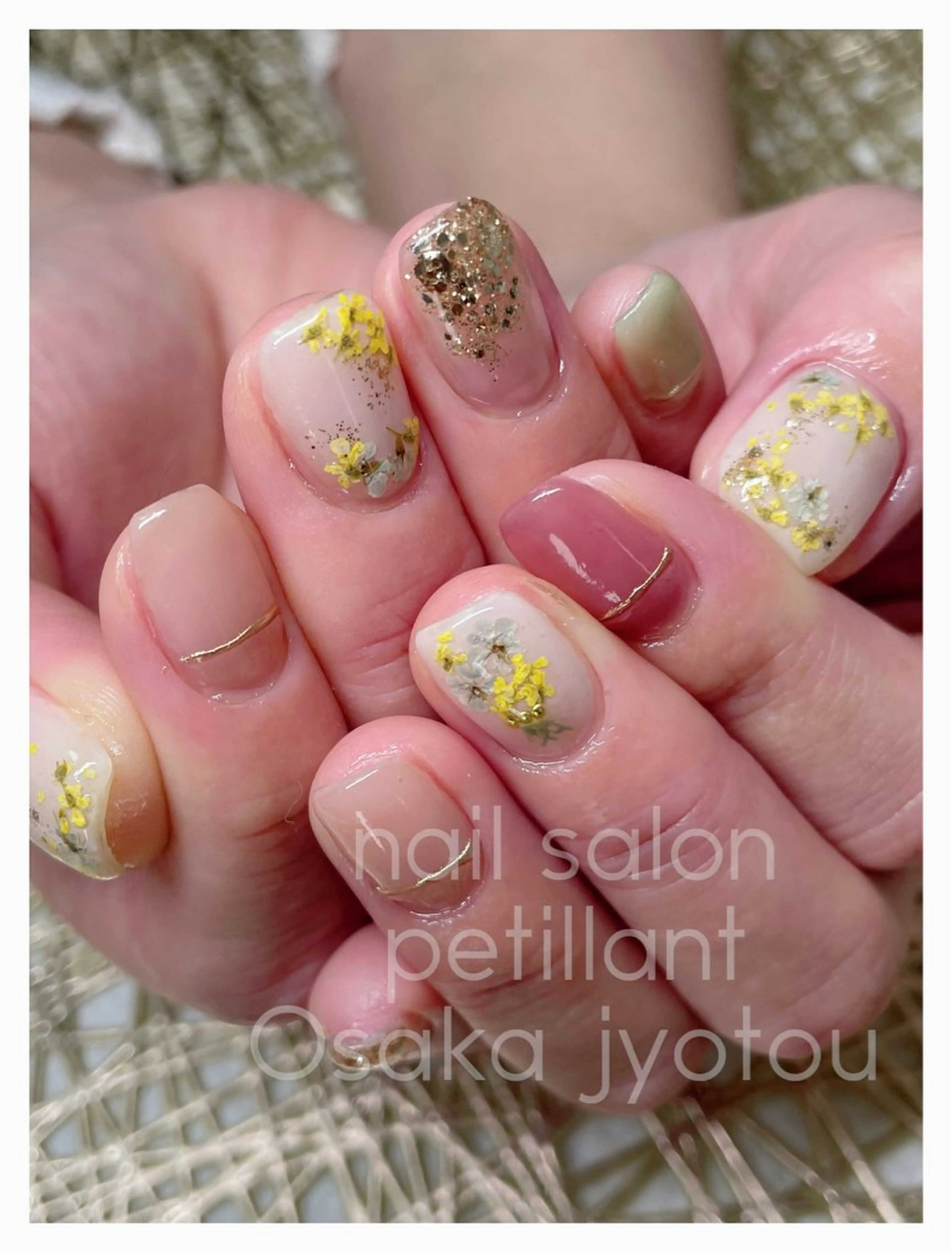 ネイル アートネイル 春ネイル nail salon petillantのネイルデザイン