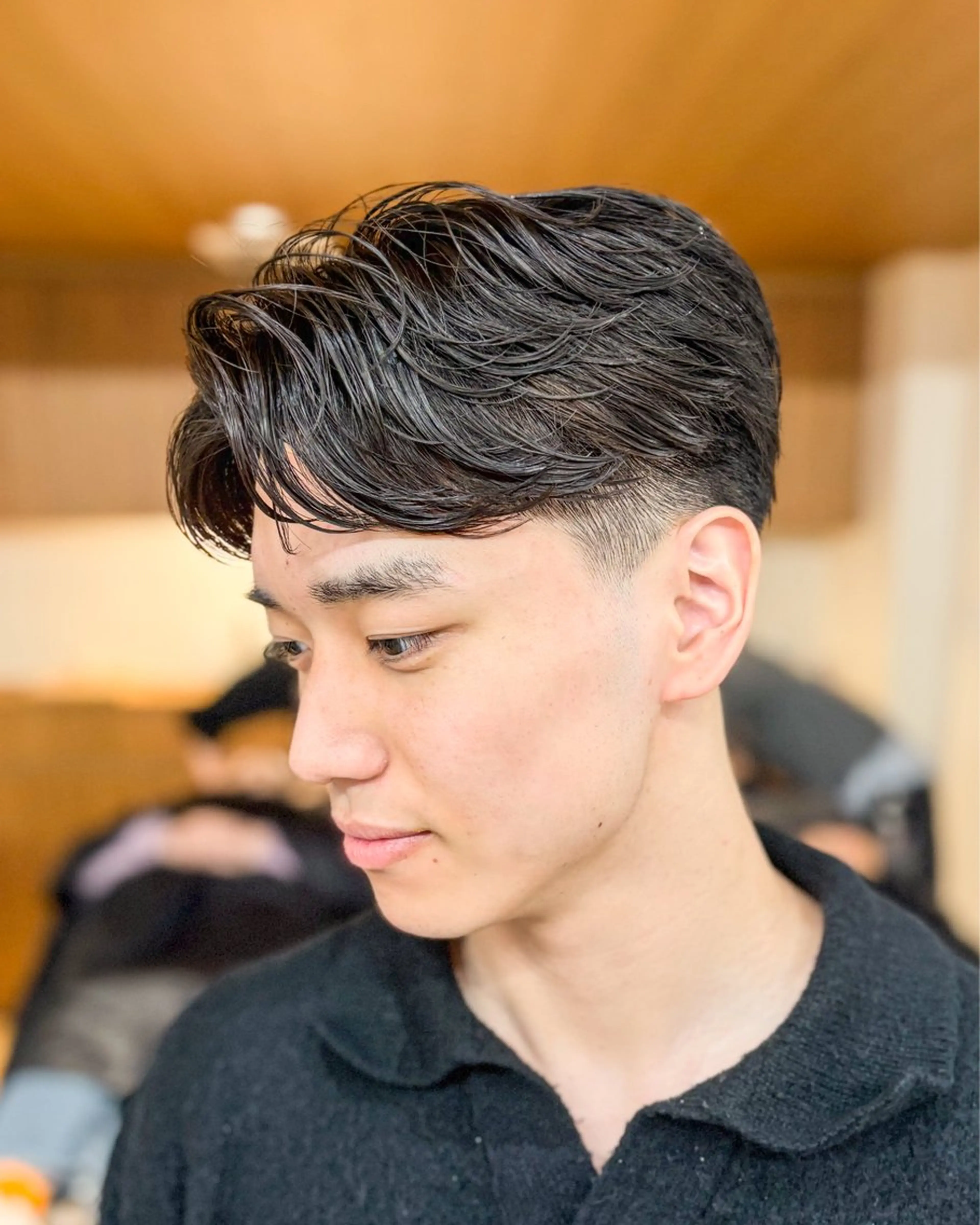 ショート パーマ メンズ ビジネス 縮毛矯正 カット 縮毛矯正 【メンズ縮毛矯正】 FILMS  軍司のヘアスタイル