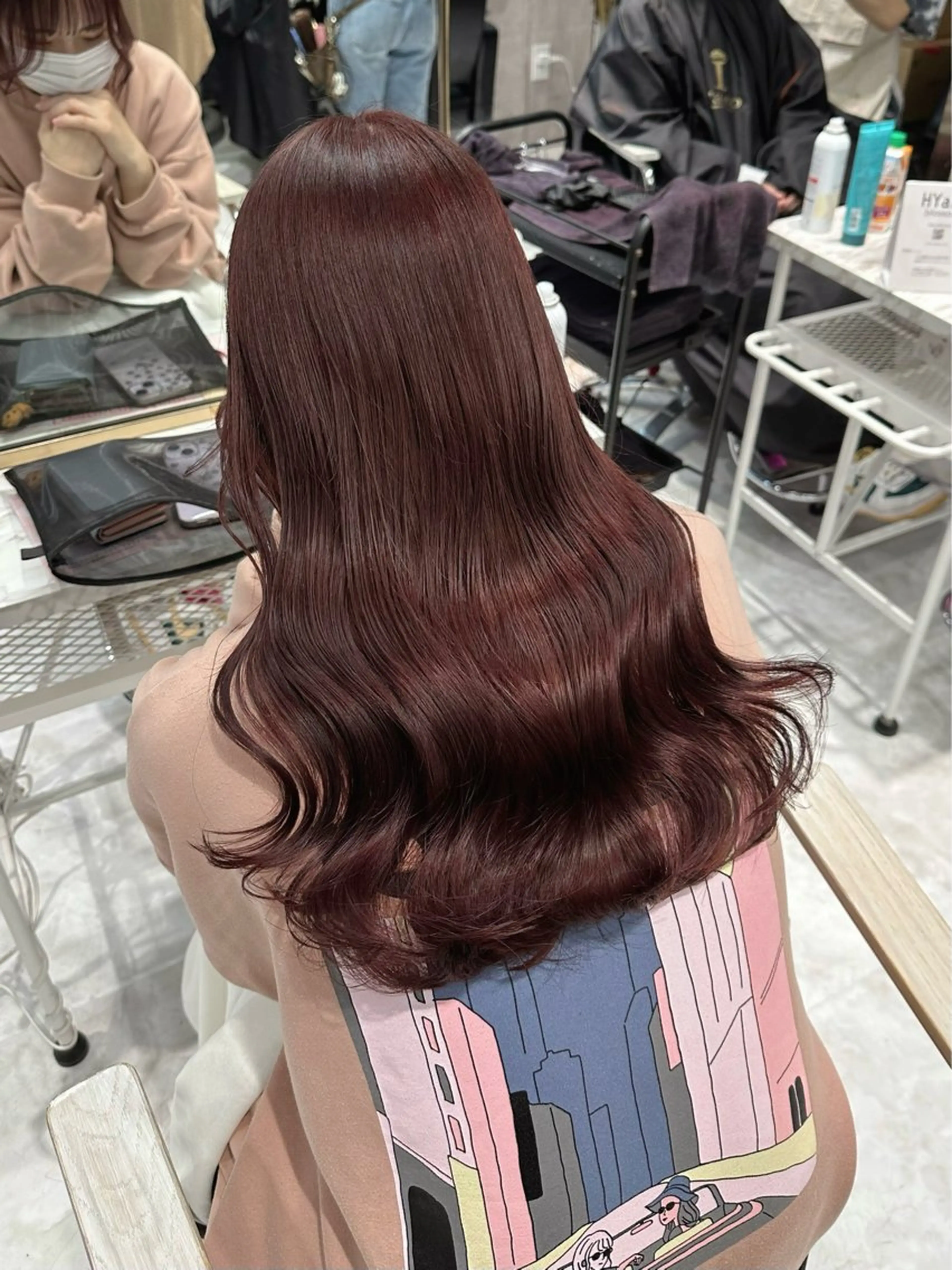 セミロング カラー ヘアアレンジ 🎀韓国レイヤー YURINA🎀のヘアスタイル