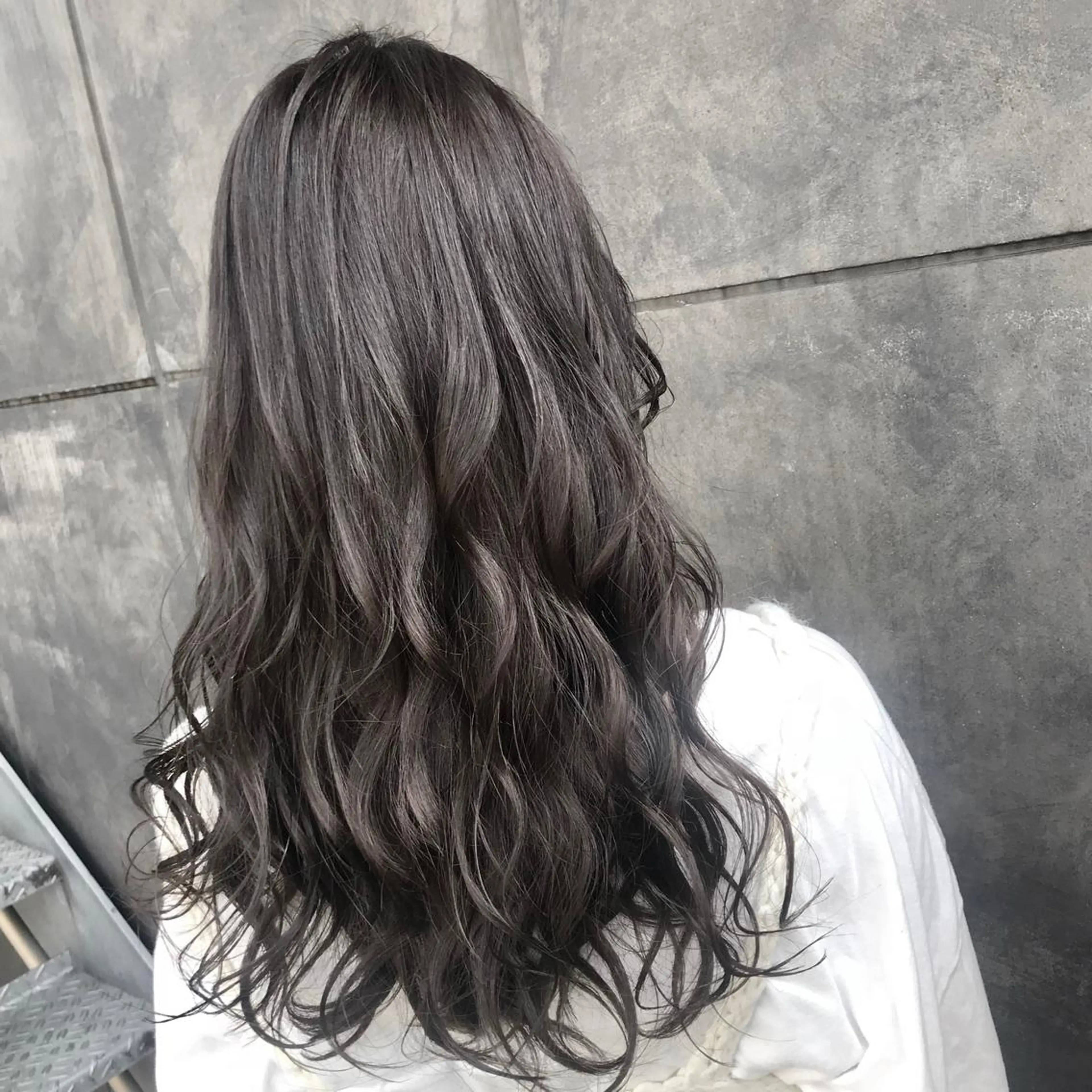 ロング カラー グレージュ No1韓国風レイヤー &カチモリ✨ /サキのヘアスタイル